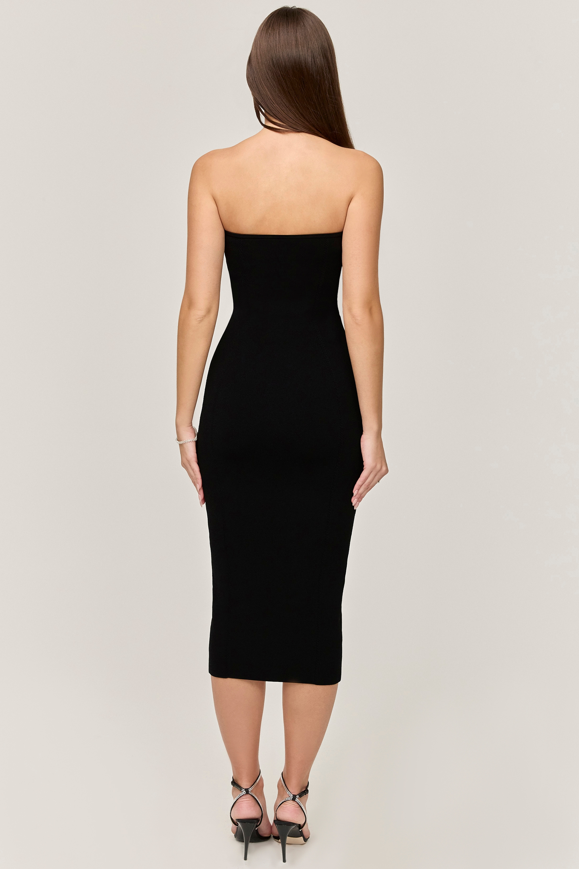 Magdalena  Black Strapless Midi Dress — image 8