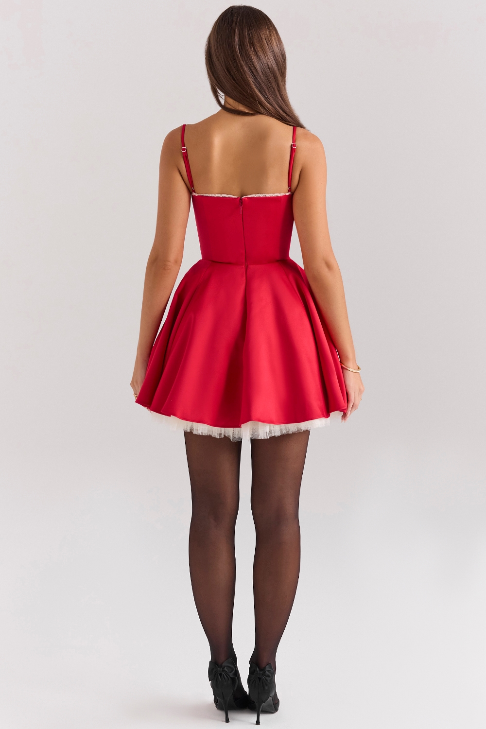 Minimoiselle  Holly Red Satin Tulle Mini Dress — image 6