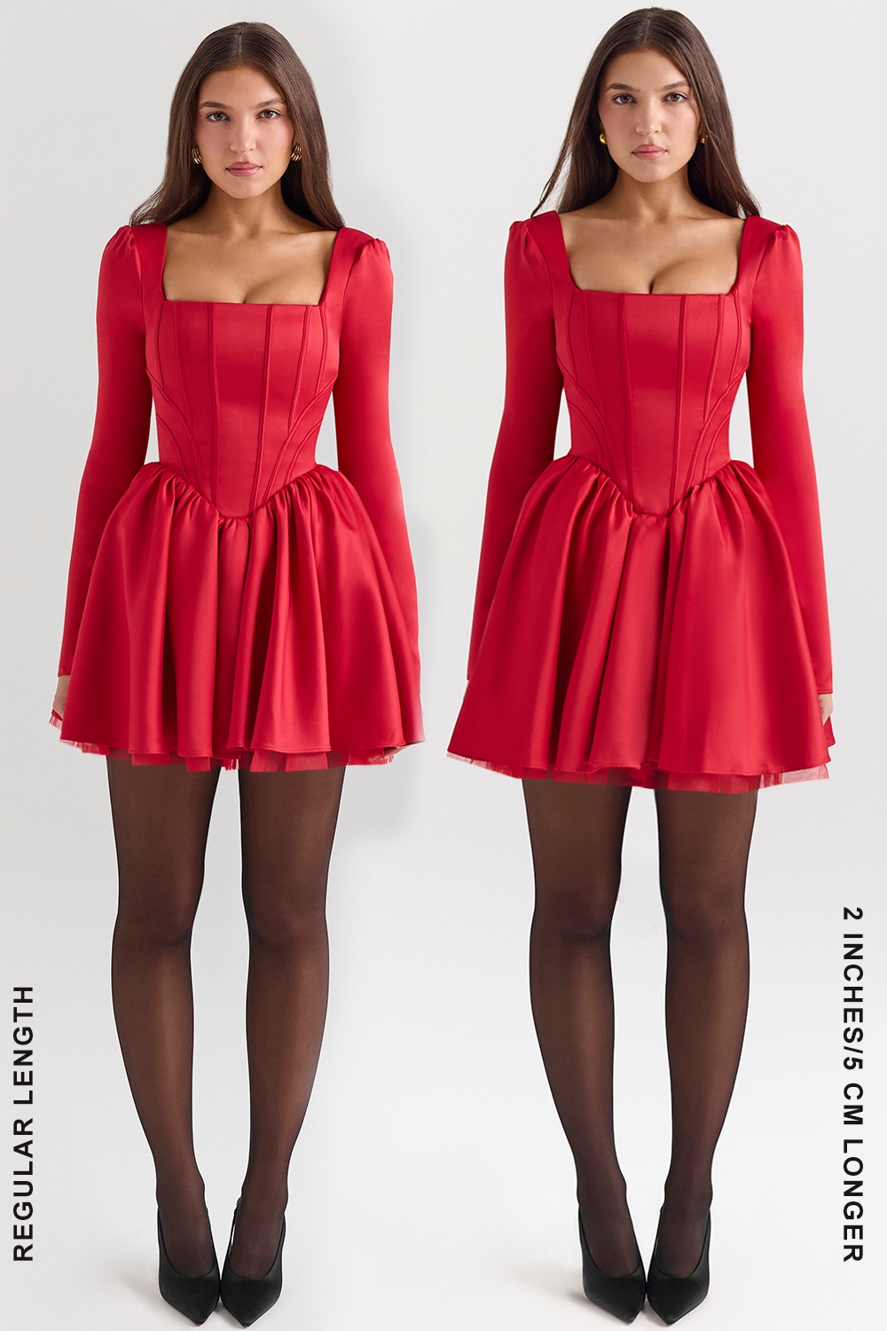 Nina Holly Red Removable Bow Tulle Mini Dress — image 11
