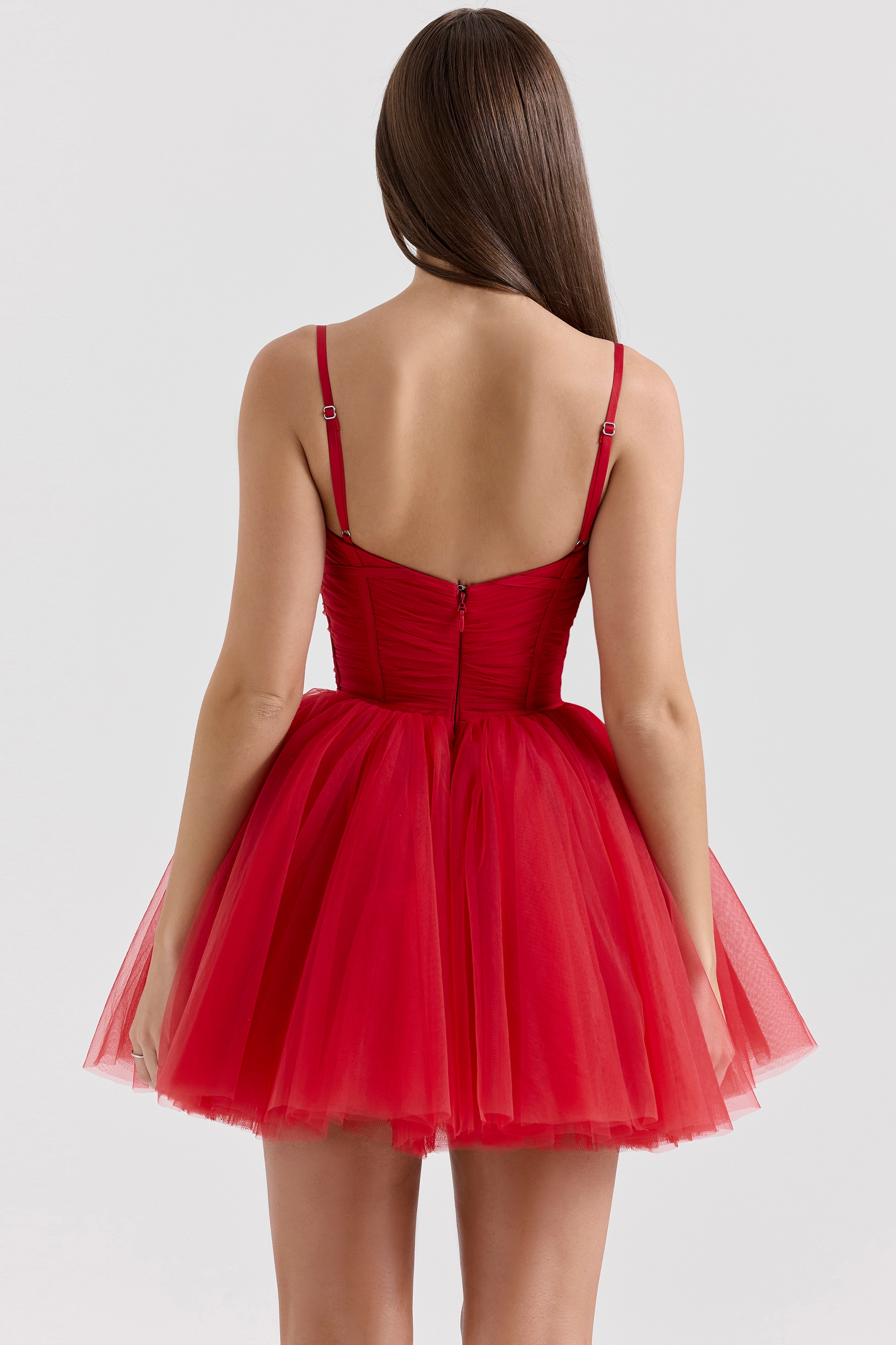 Princess  Holly Red Tulle Mini Dress — image 6