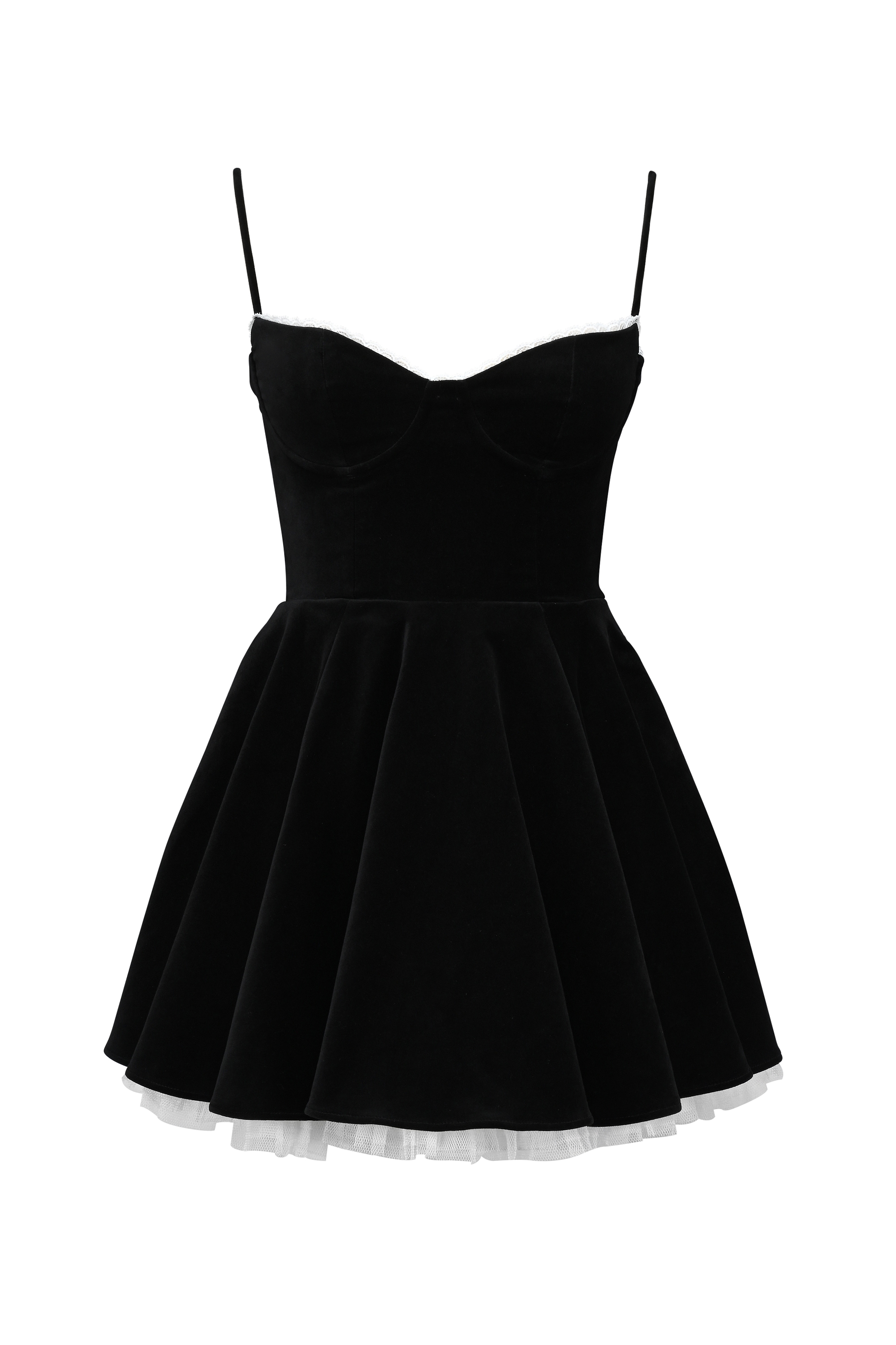 Minimoiselle  Black Velvet Tulle Mini Dress — image 7