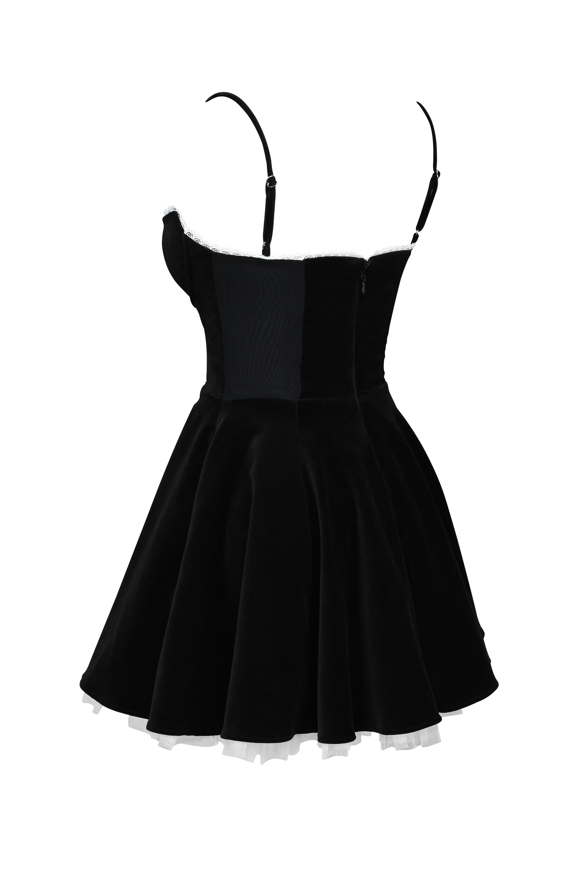 Minimoiselle  Black Velvet Tulle Mini Dress — image 8