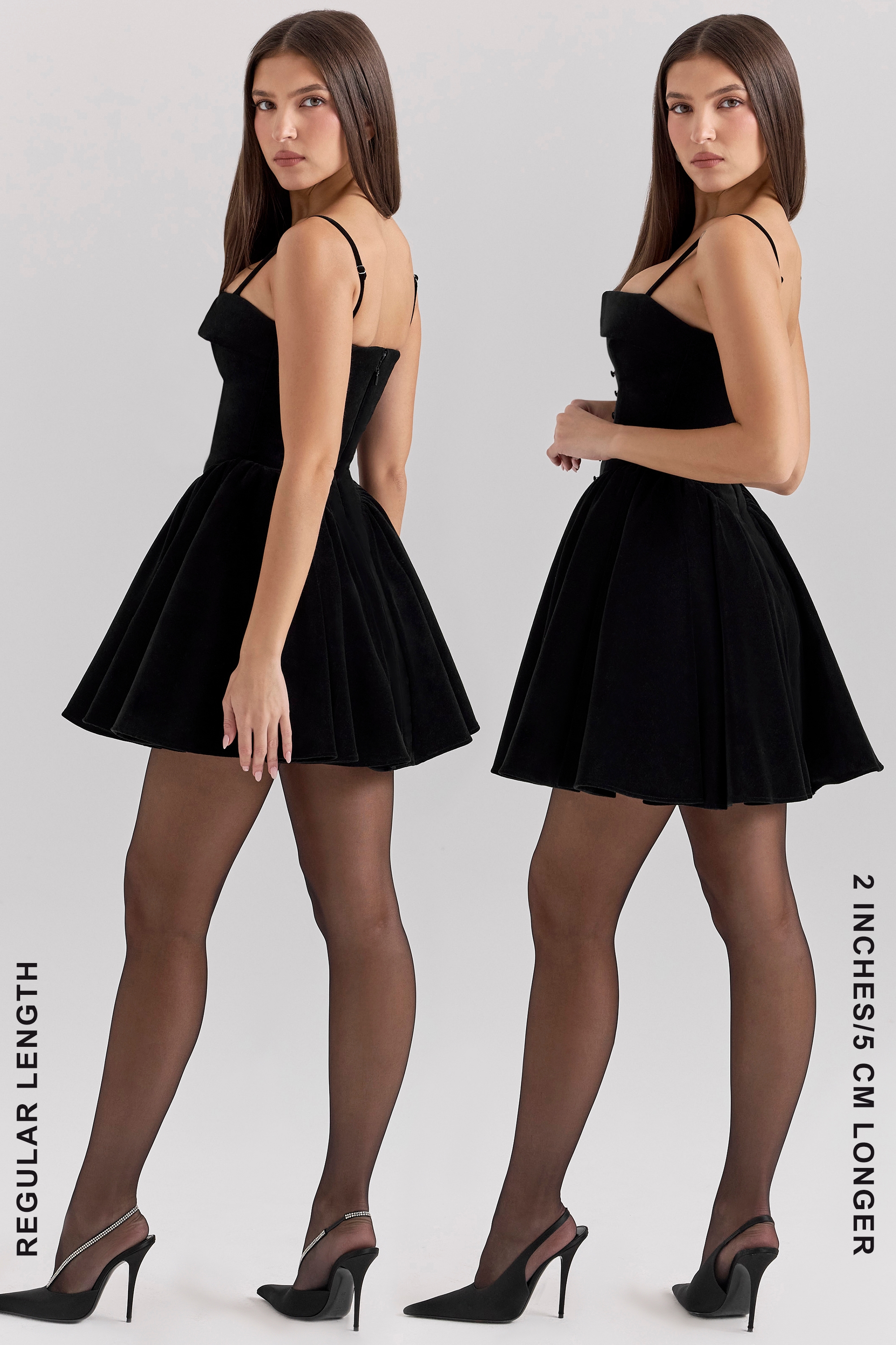 Selina  Black Velvet Tulle Mini Dress — image 8