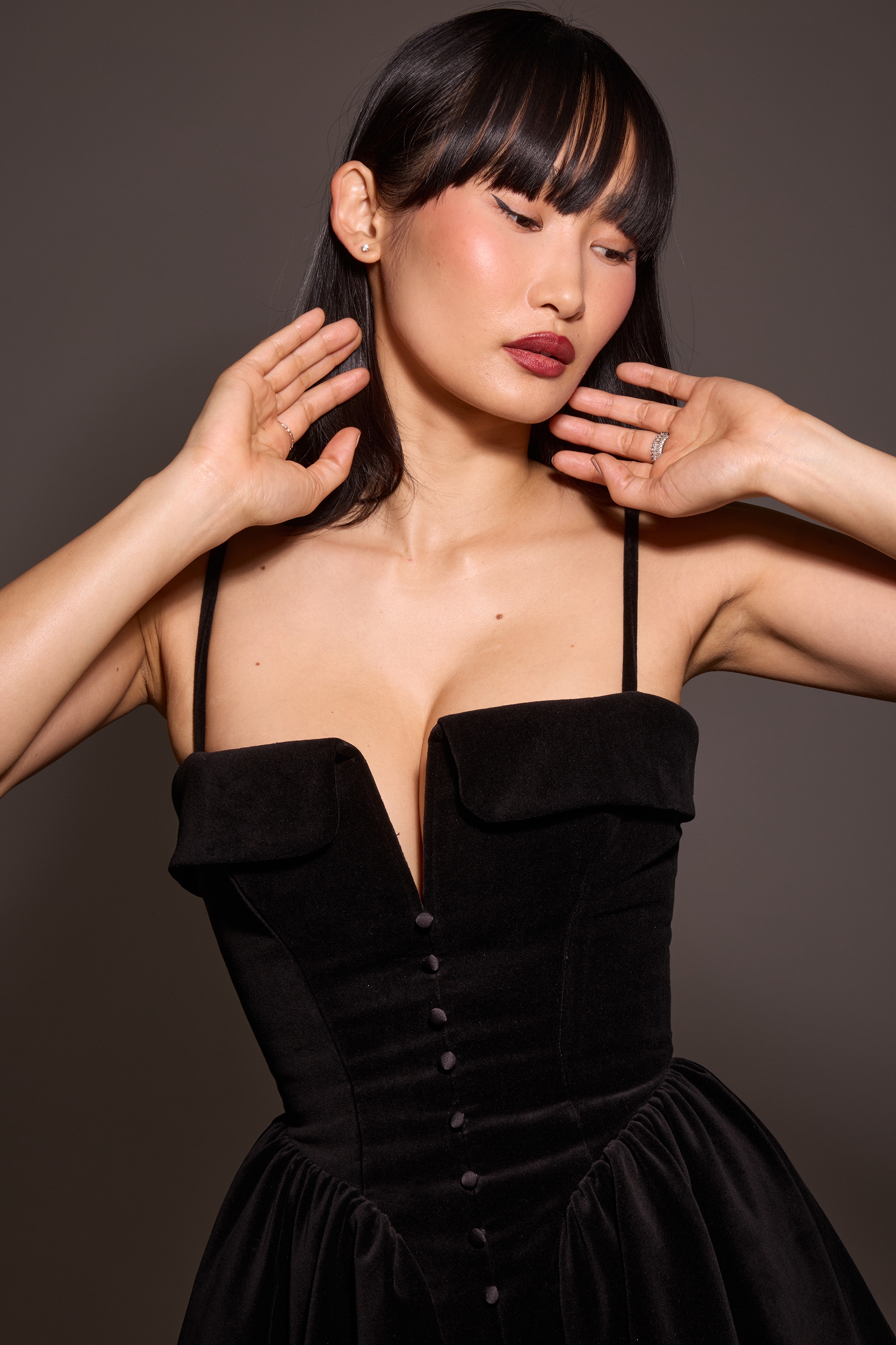 Selina  Black Velvet Tulle Mini Dress — image 11
