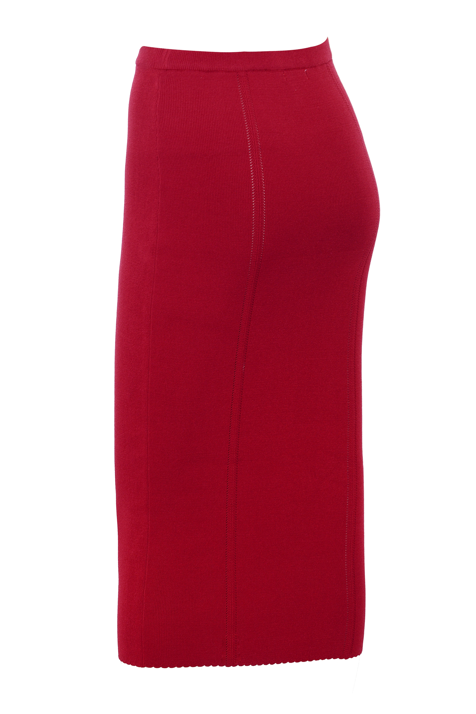 Eliane  Red Bodycon Midi Skirt — image 10