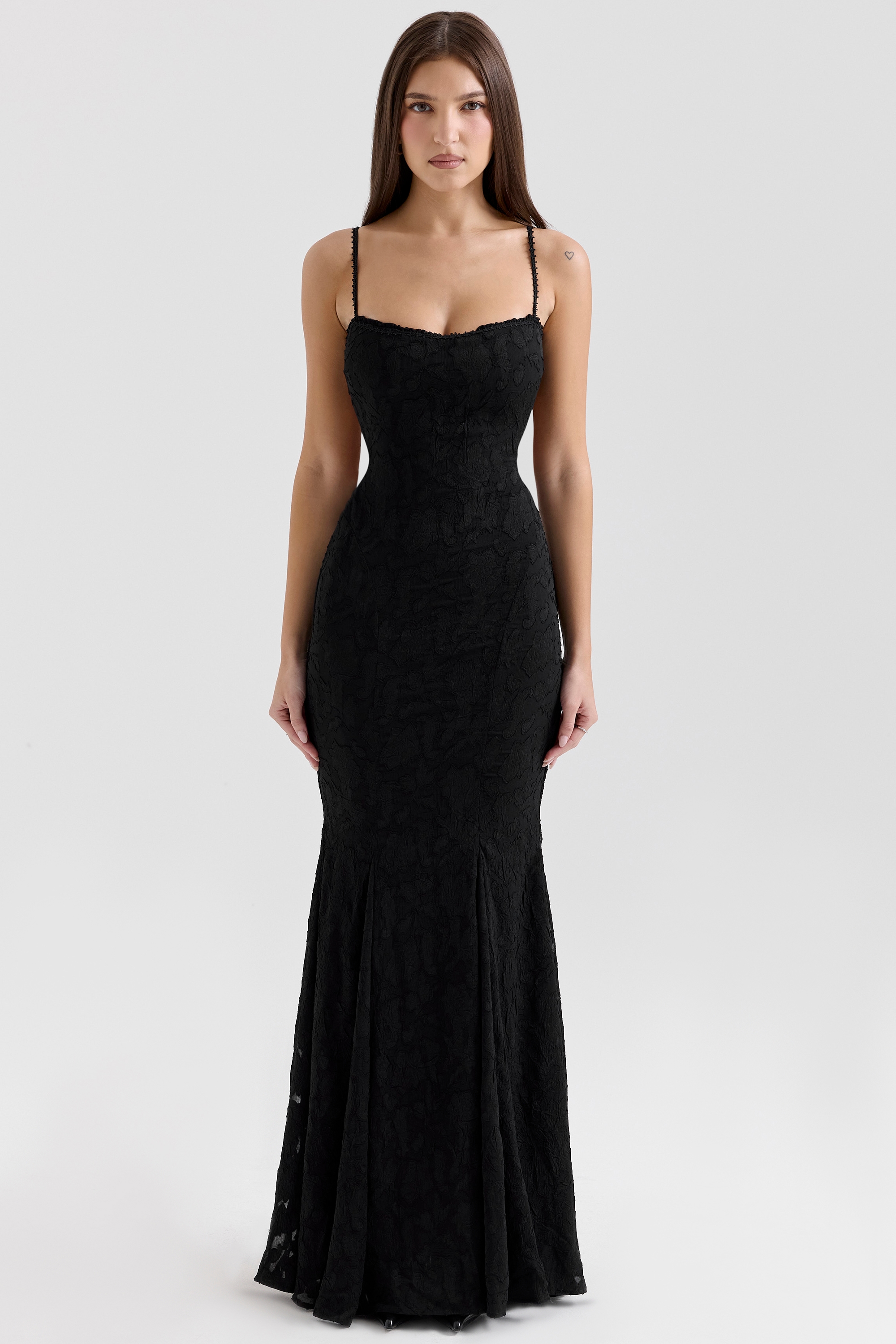 Joan  Black Lace Maxi Dress — image 2