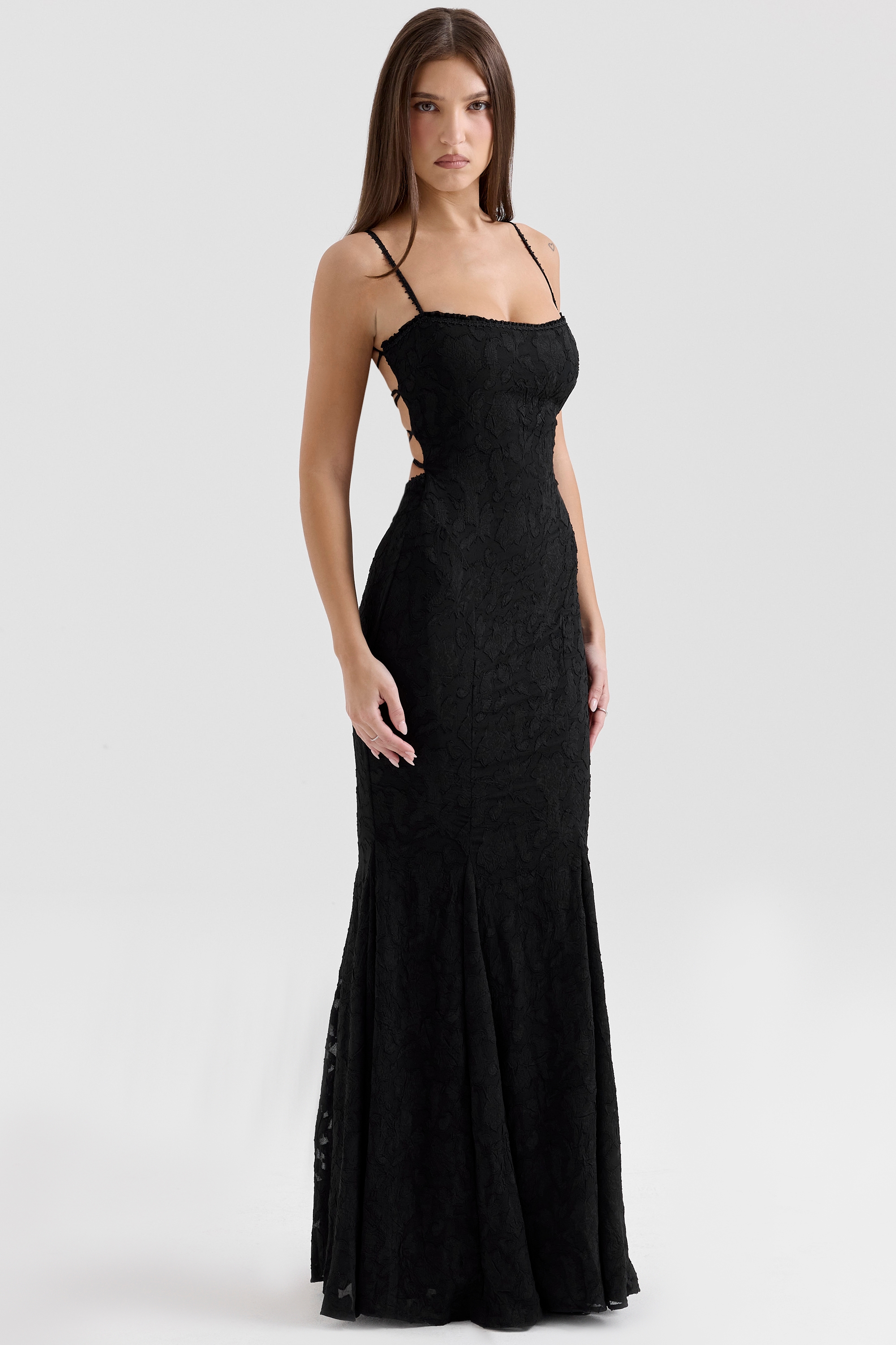 Joan  Black Lace Maxi Dress — image 6