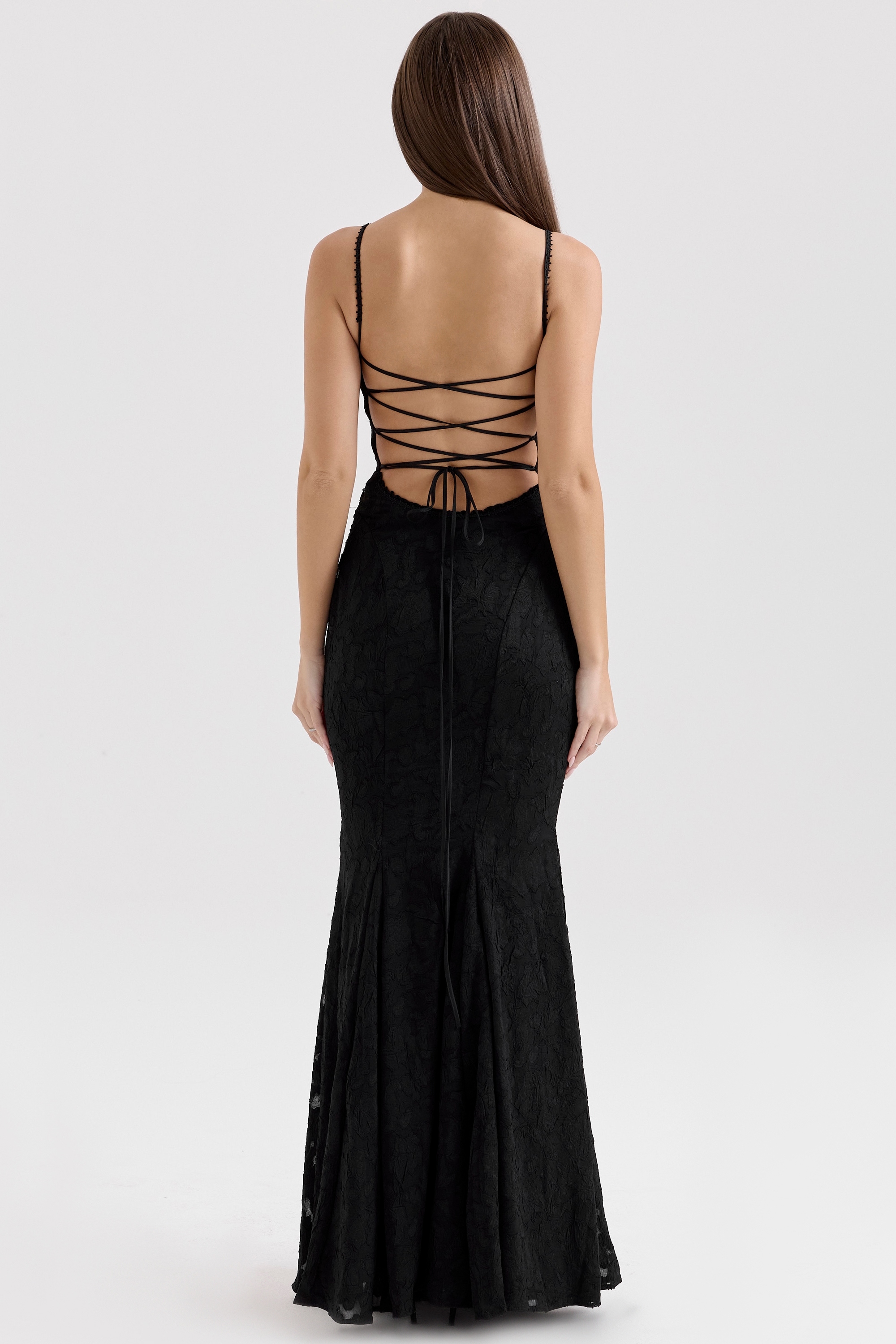 Joan  Black Lace Maxi Dress — image 7
