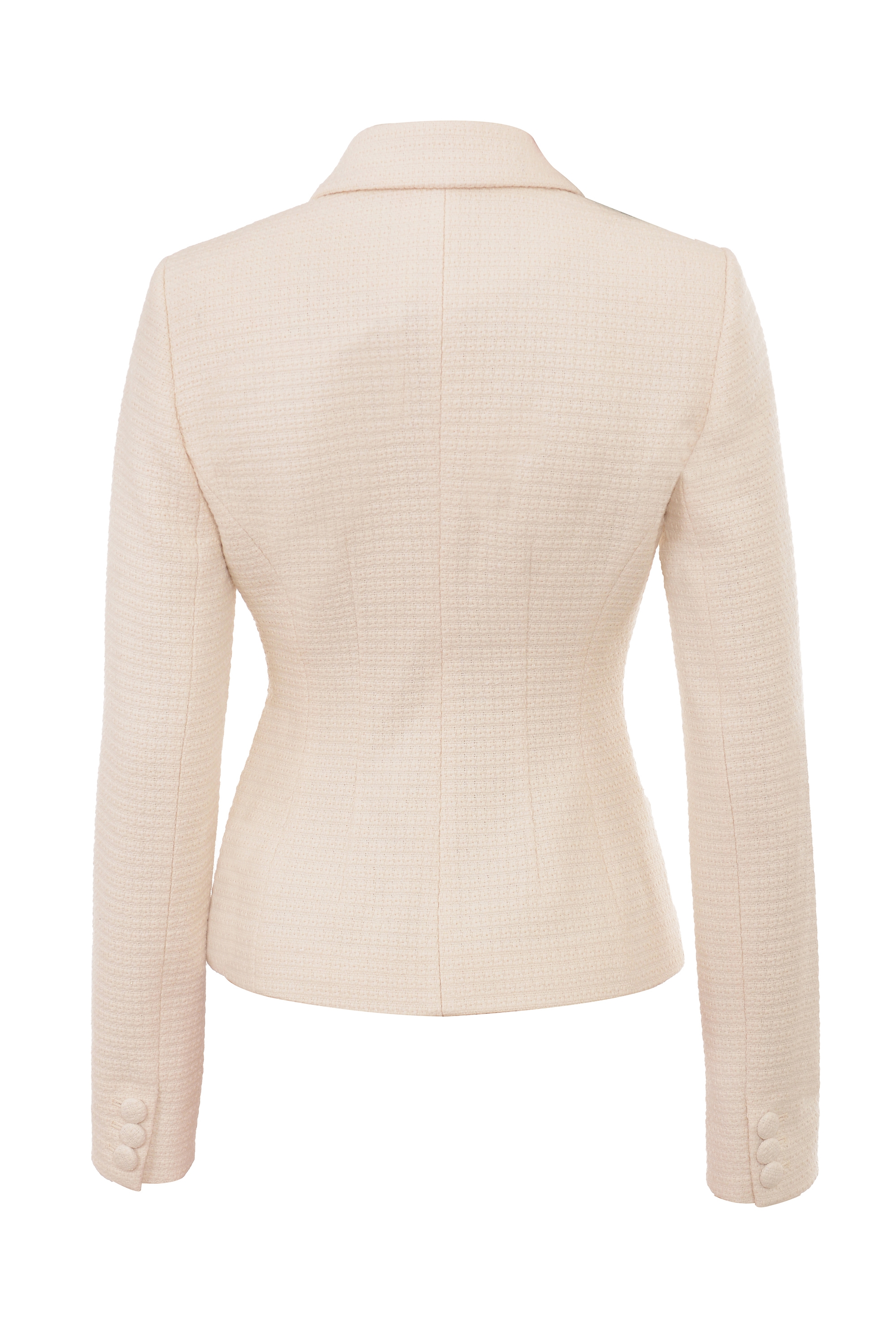 Misha  Cream Boucle Button Front Blazer — image 11