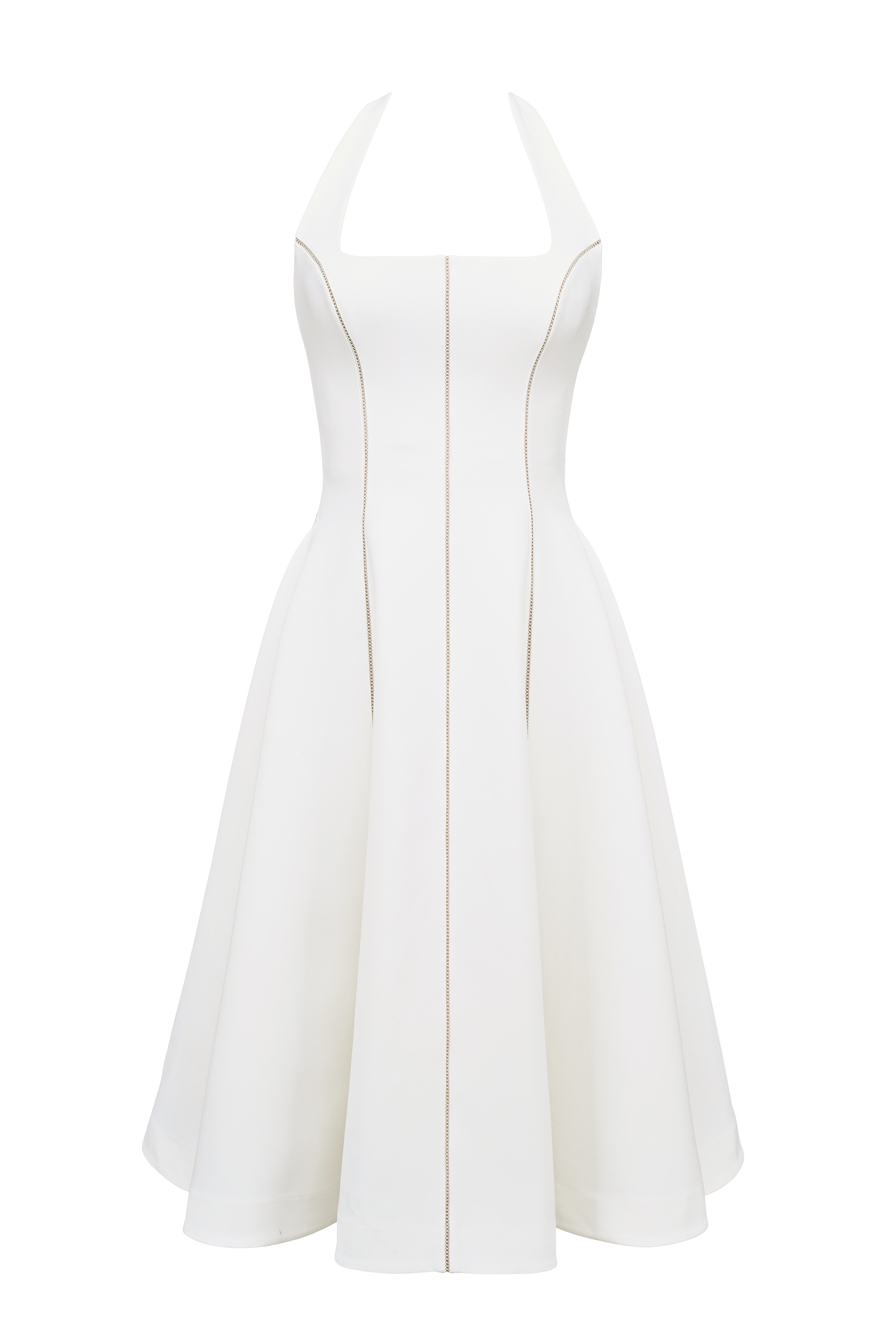 Loulou  Ivory Halter Neck Midi Dress — image 13