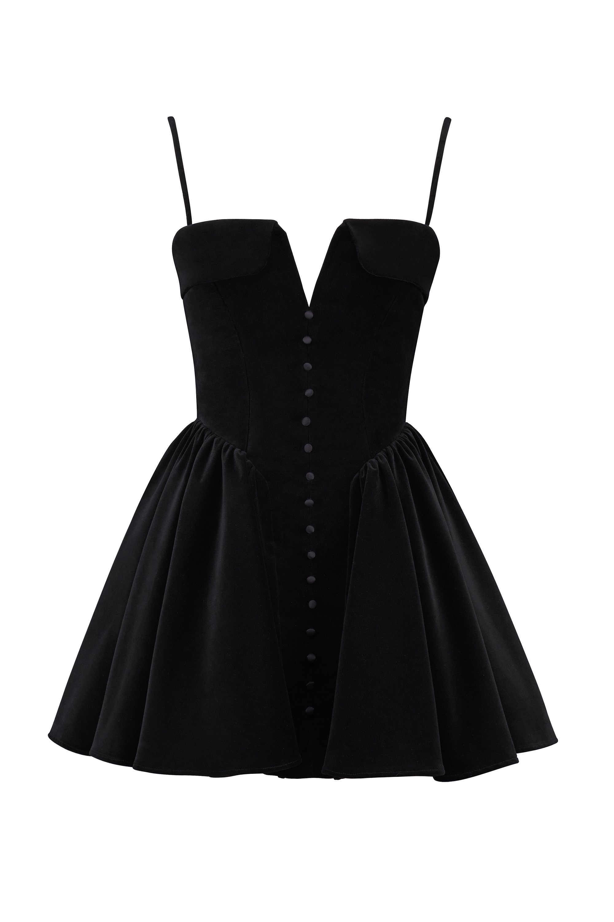 Selina  Black Velvet Tulle Mini Dress — image 13