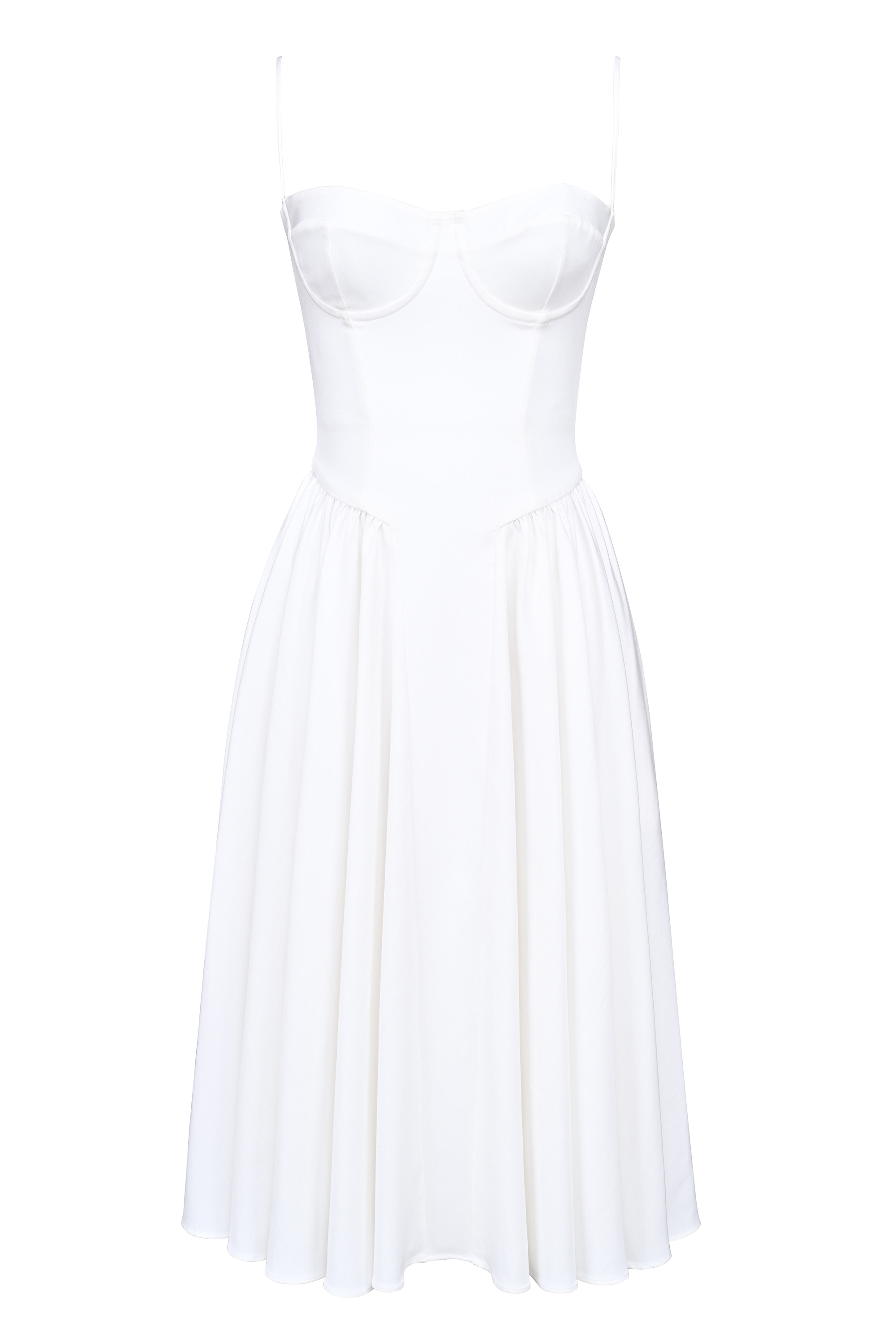 Samaria  White Corset Midi Dress — image 13