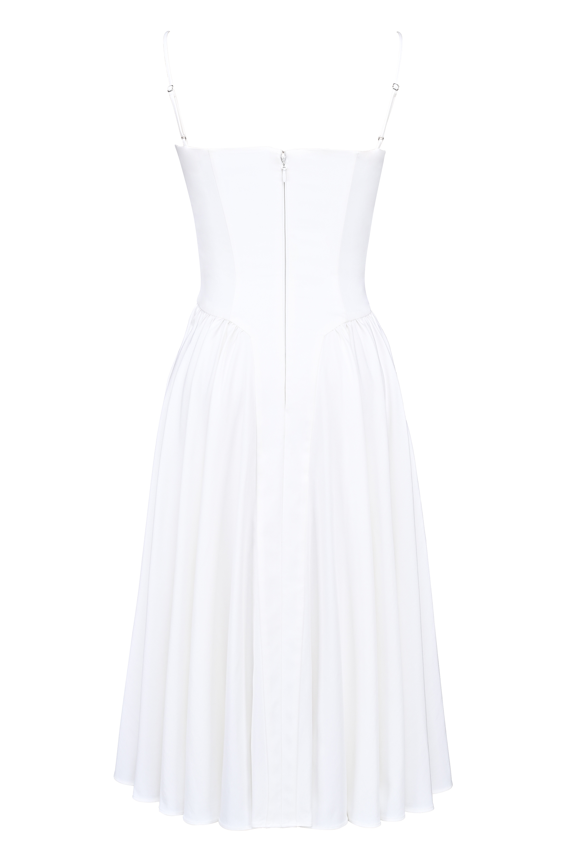 Samaria  White Corset Midi Dress — image 15