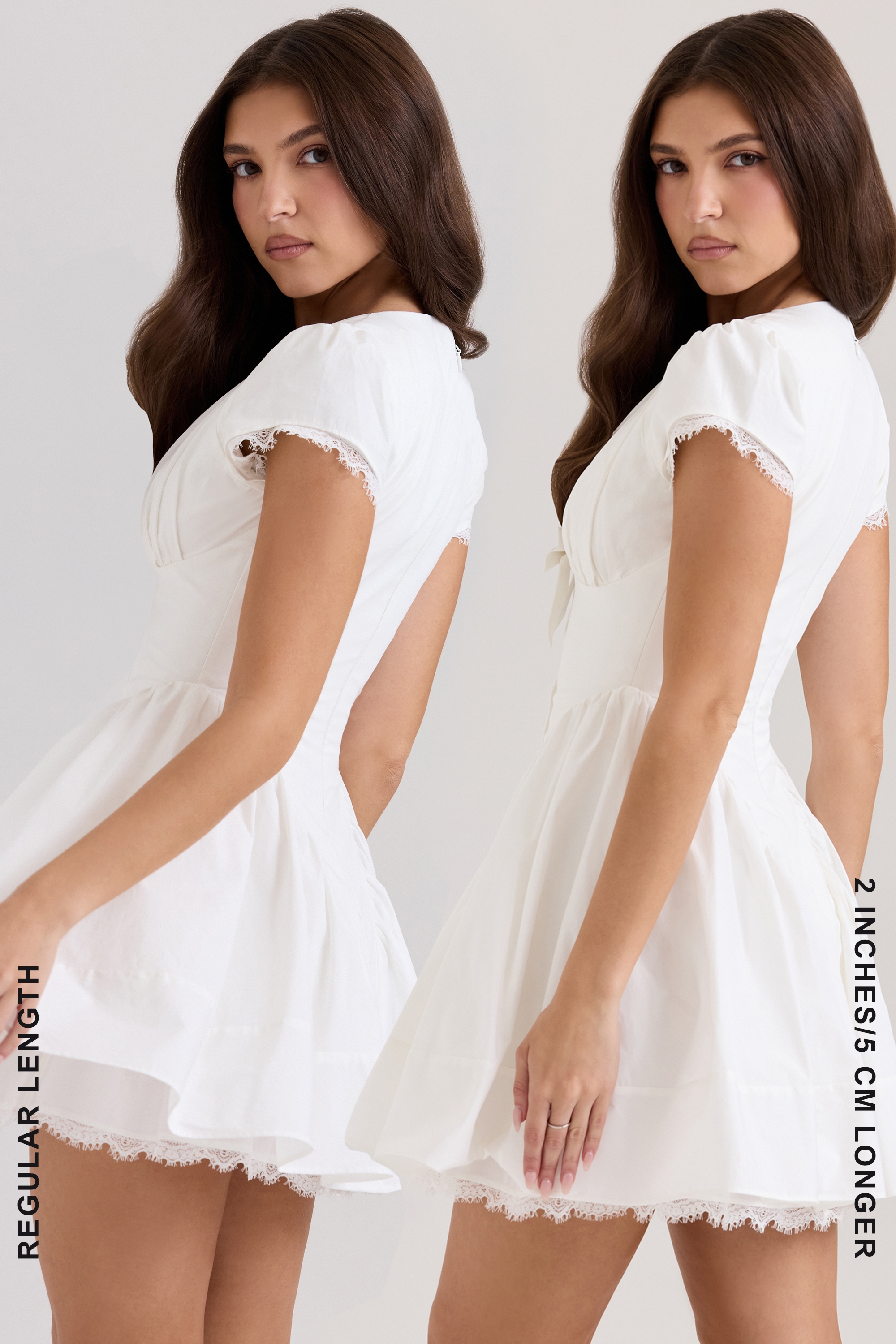 Emiliana  White Stretch Cotton Mini Dress — image 8