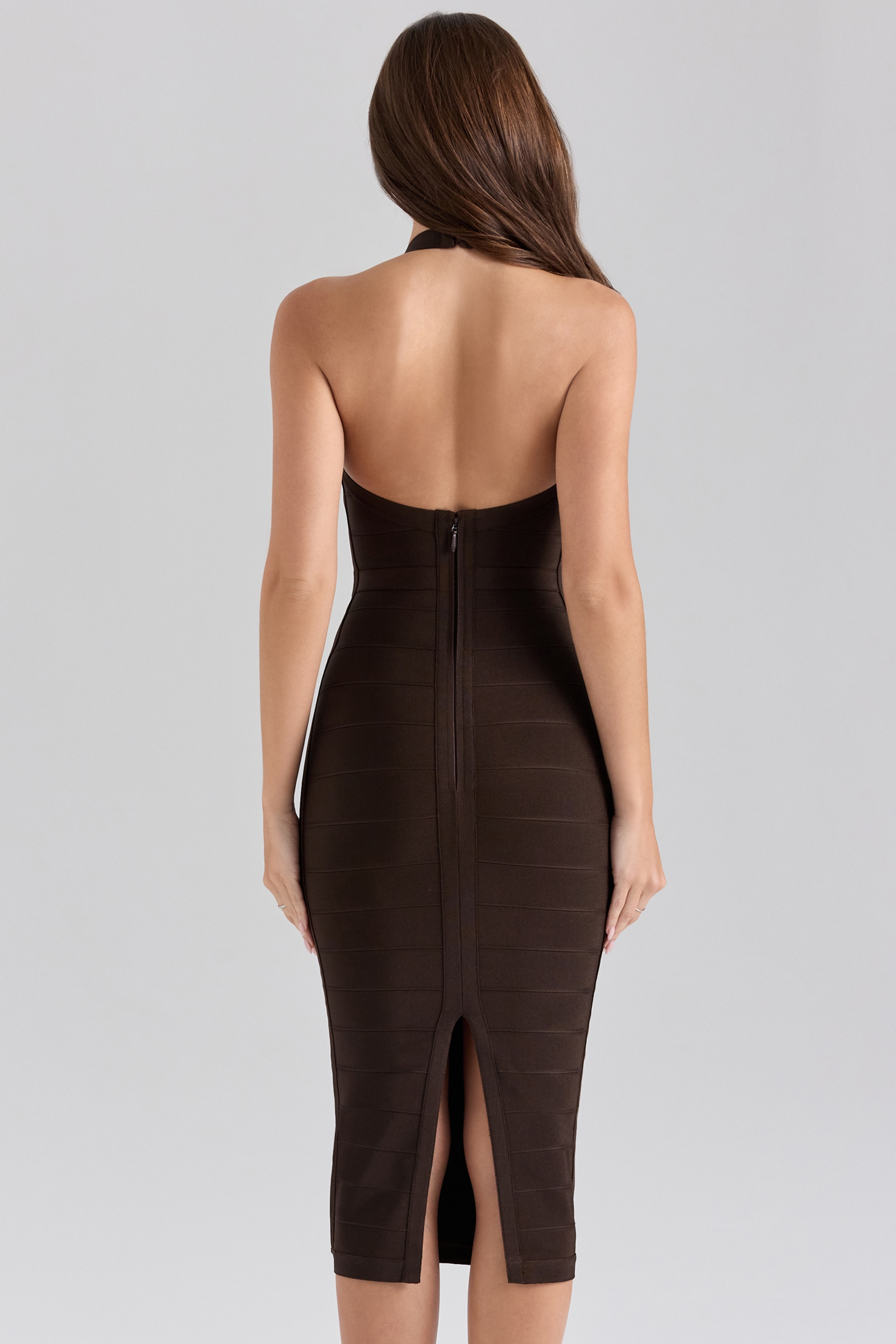 The Supermodel  Chocolat Halter Midi Bandage Dress — image 7