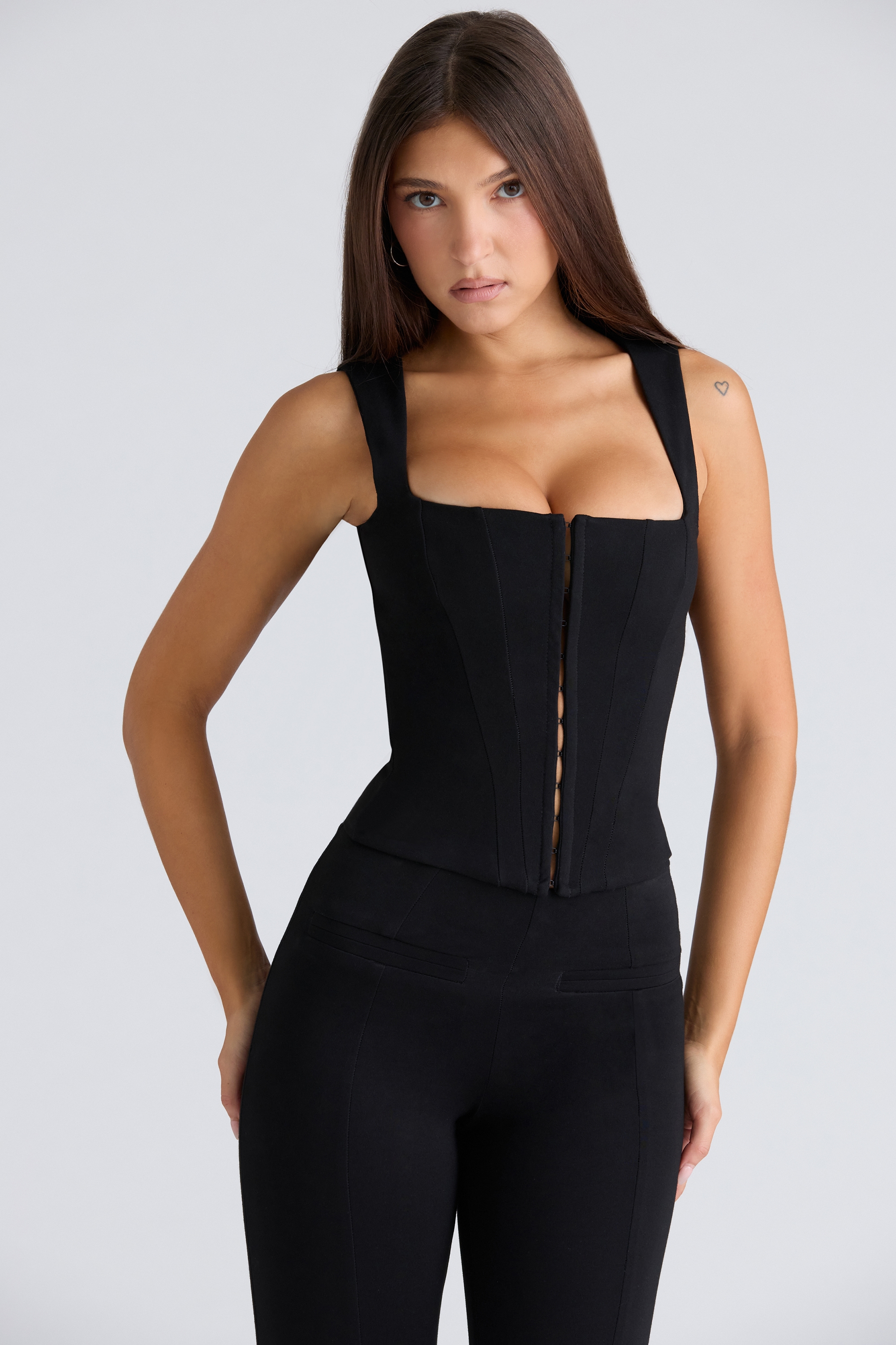 The Balconette  Black Fitted Corset Top — image 5