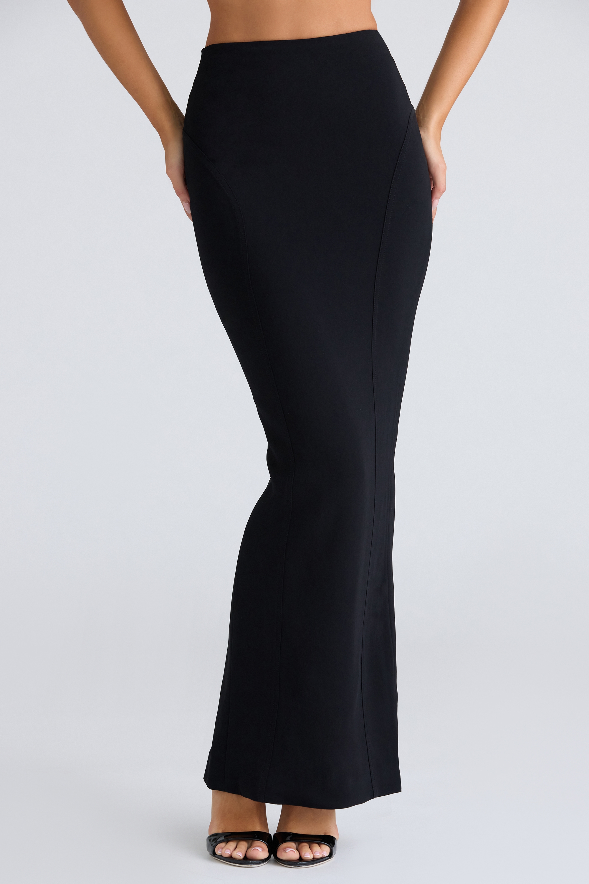 The Maxi  Black Panelled Bodycon Skirt — image 7