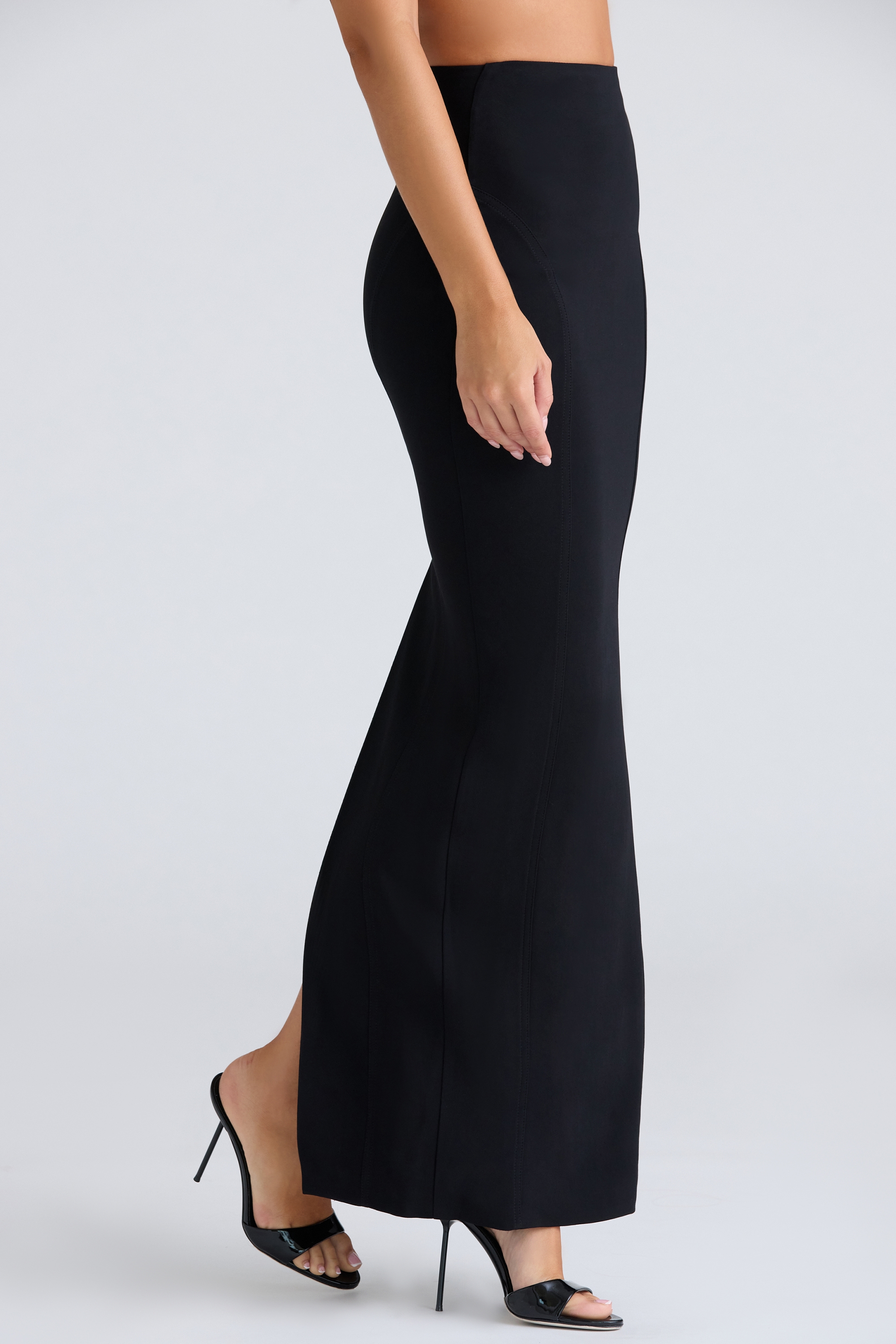 The Maxi  Black Panelled Bodycon Skirt — image 8