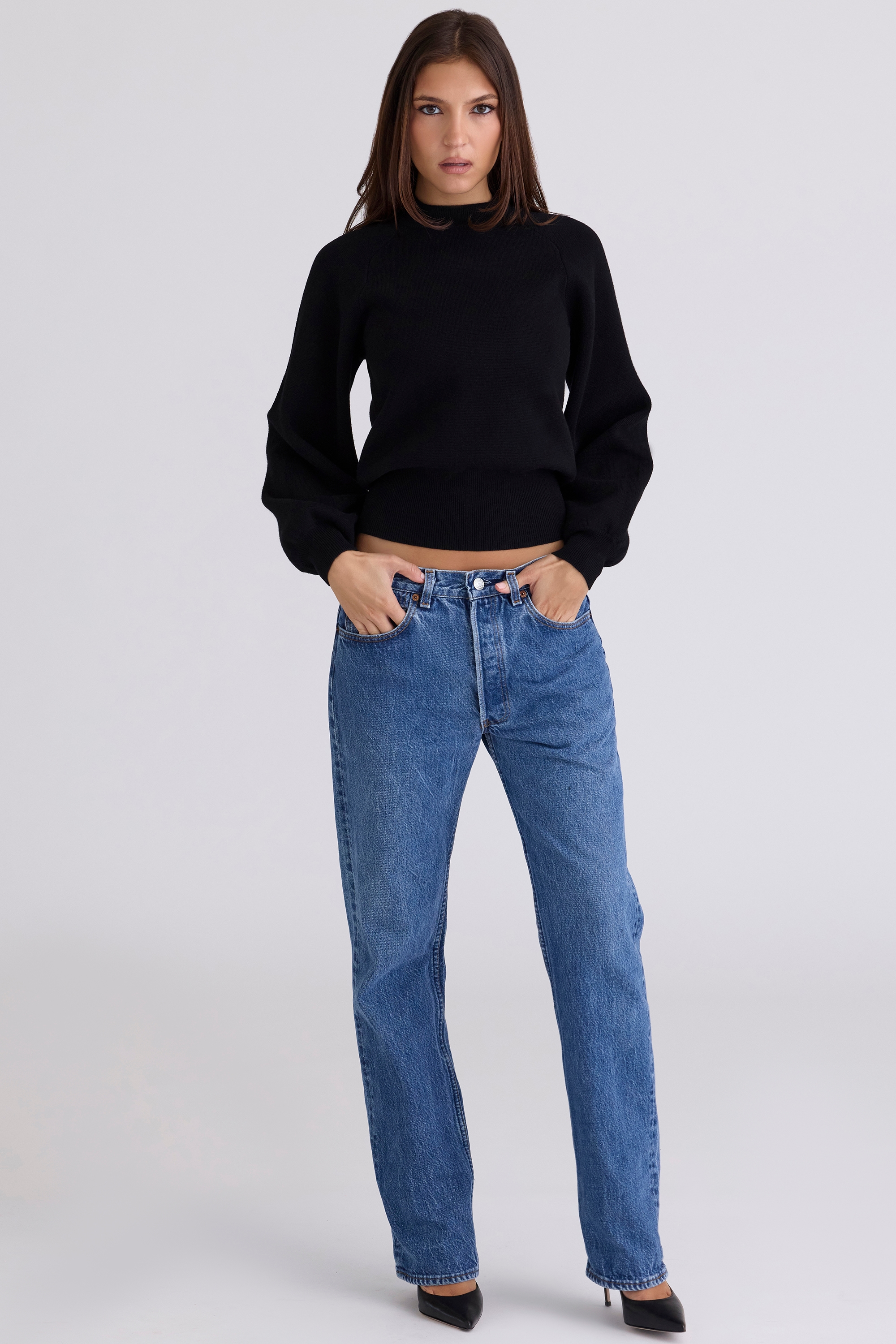 Cressida Black Wool & Cashmere Balloon Sleeve Sweater — image 3