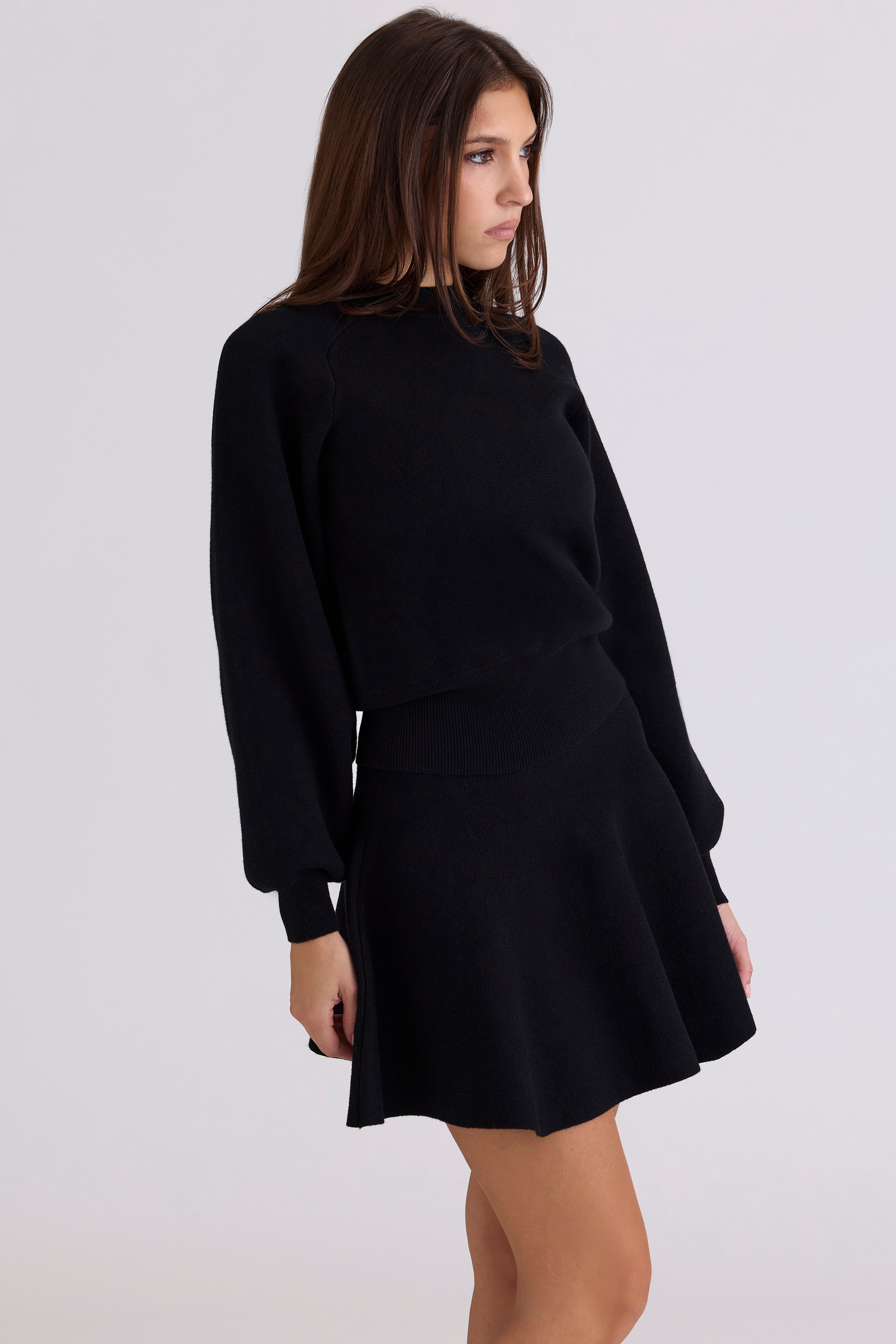 Rosina  Black Wool & Cashmere Mini Skirt — image 3