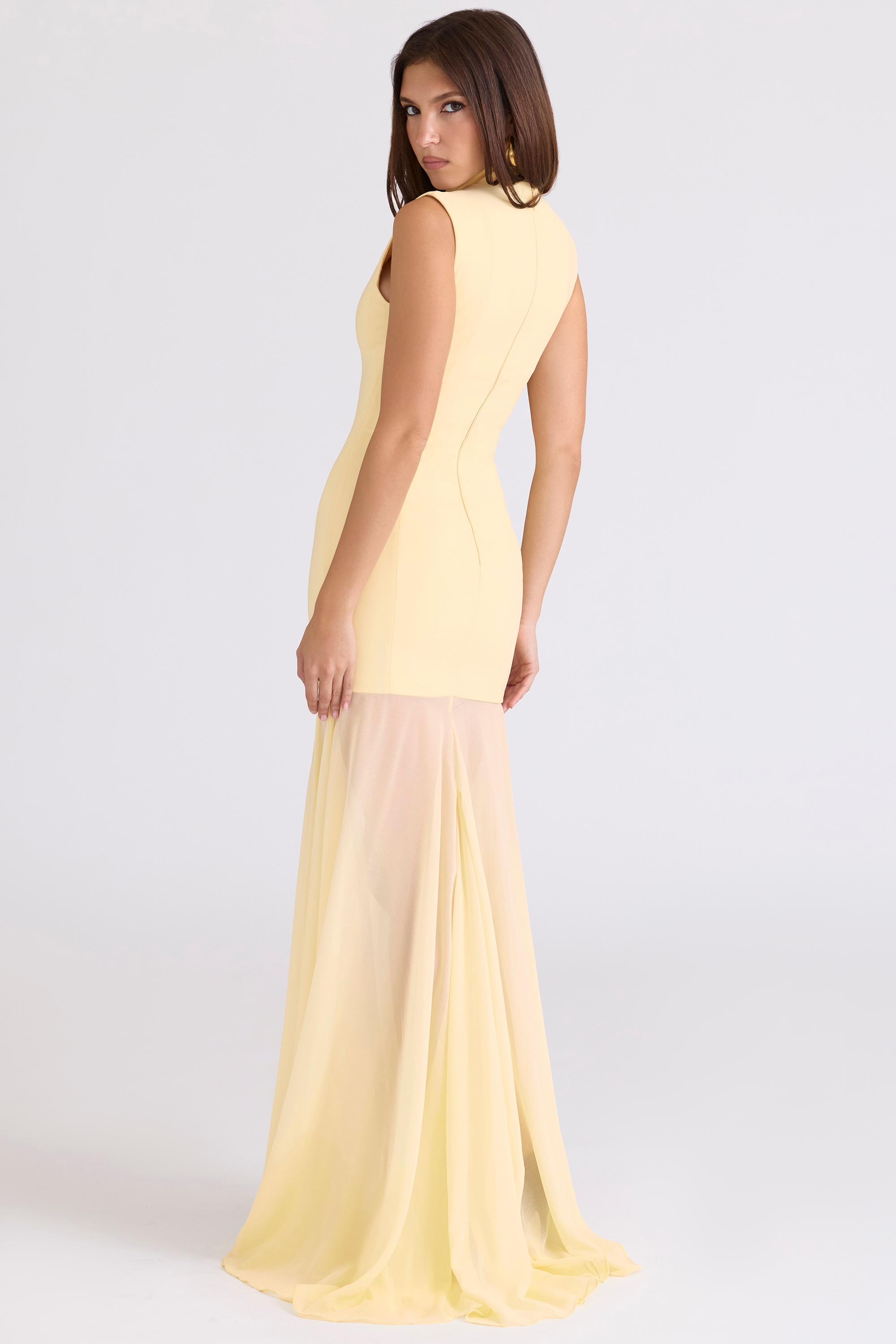 Raphaella  Butter Yellow Keyhole Maxi Dress — image 6