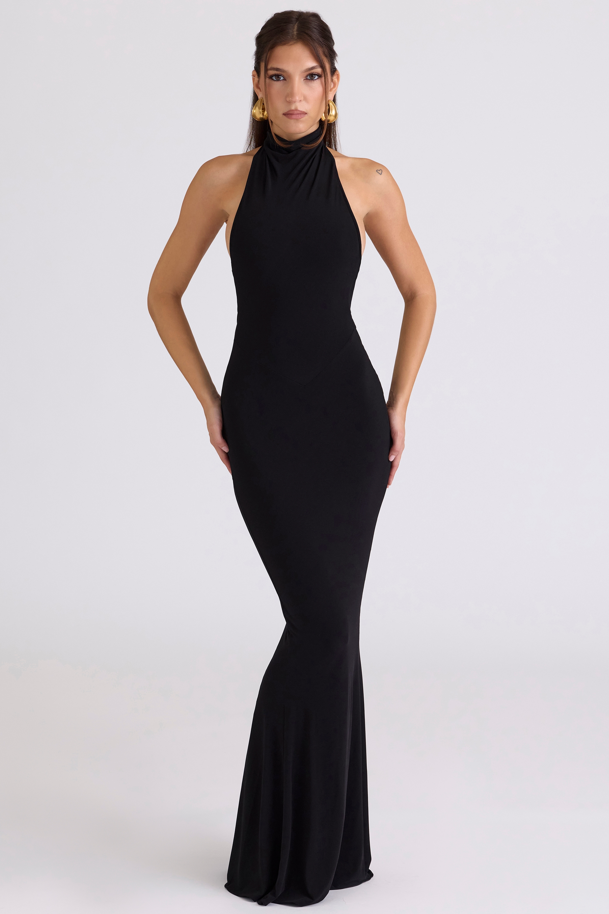 Sadira  Black Backless Silhouette Maxi Dress - Limited Edition — image 5