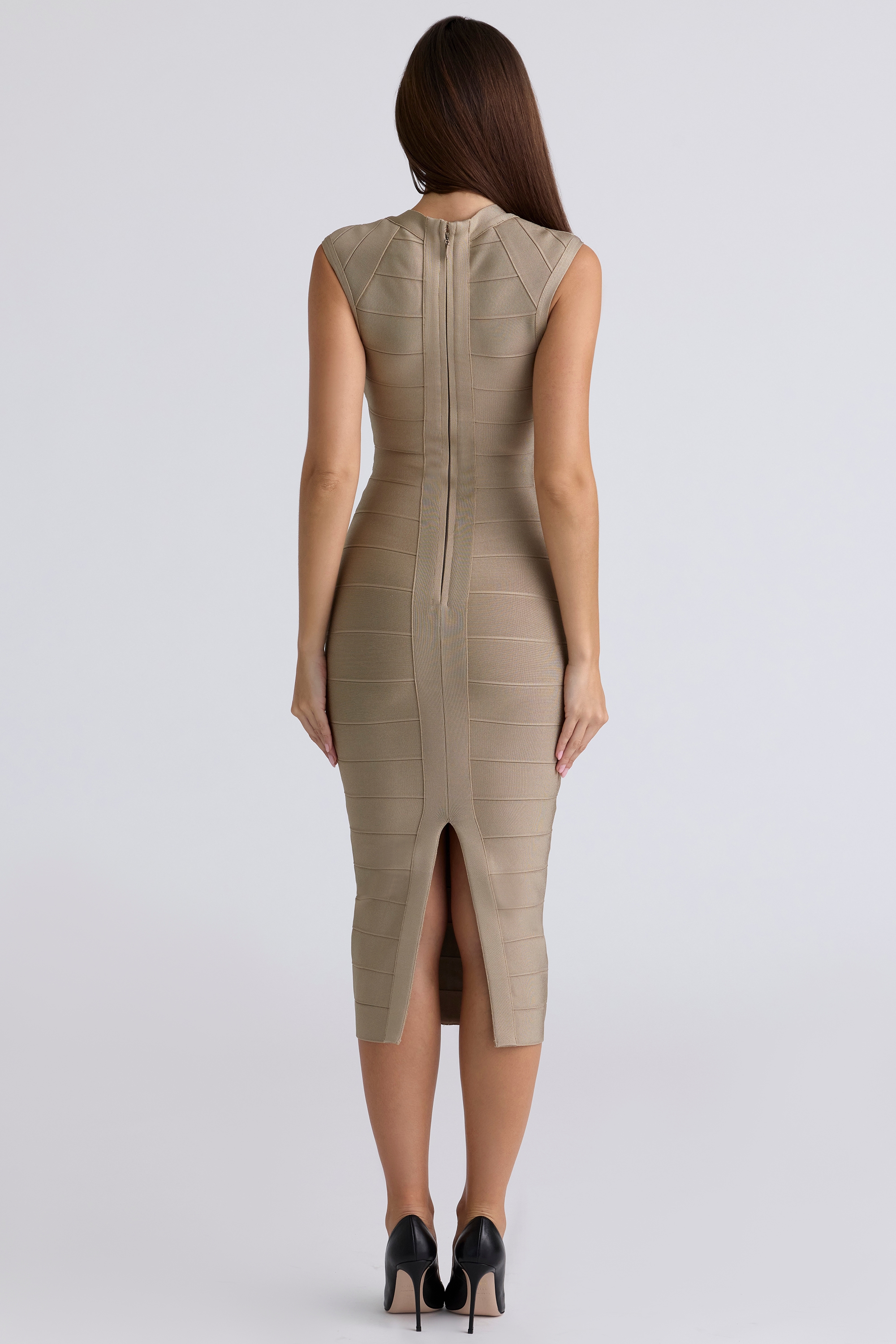 The Icon  Latte Bandage Midi Dress — image 7
