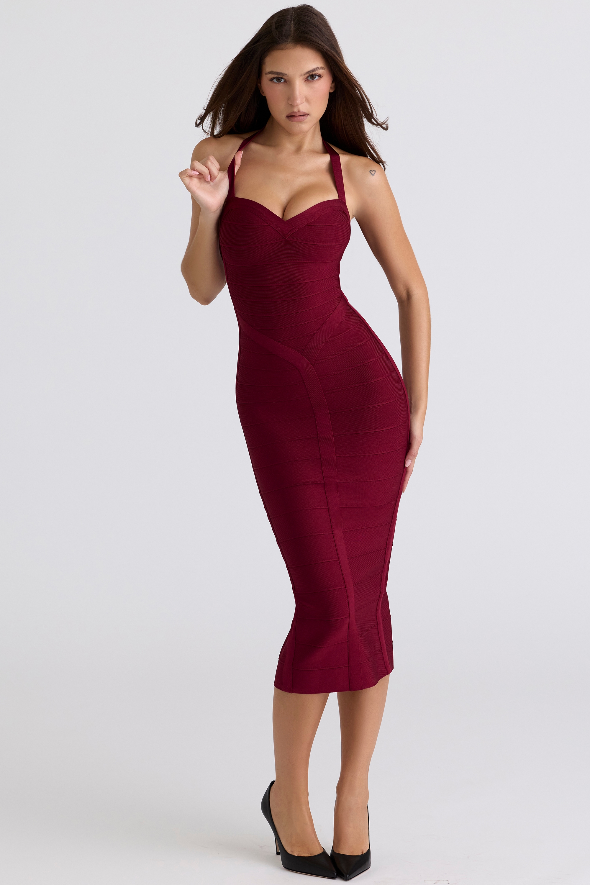 The Supermodel  Ruby Halter Neck Bandage Midi Dress — image 4