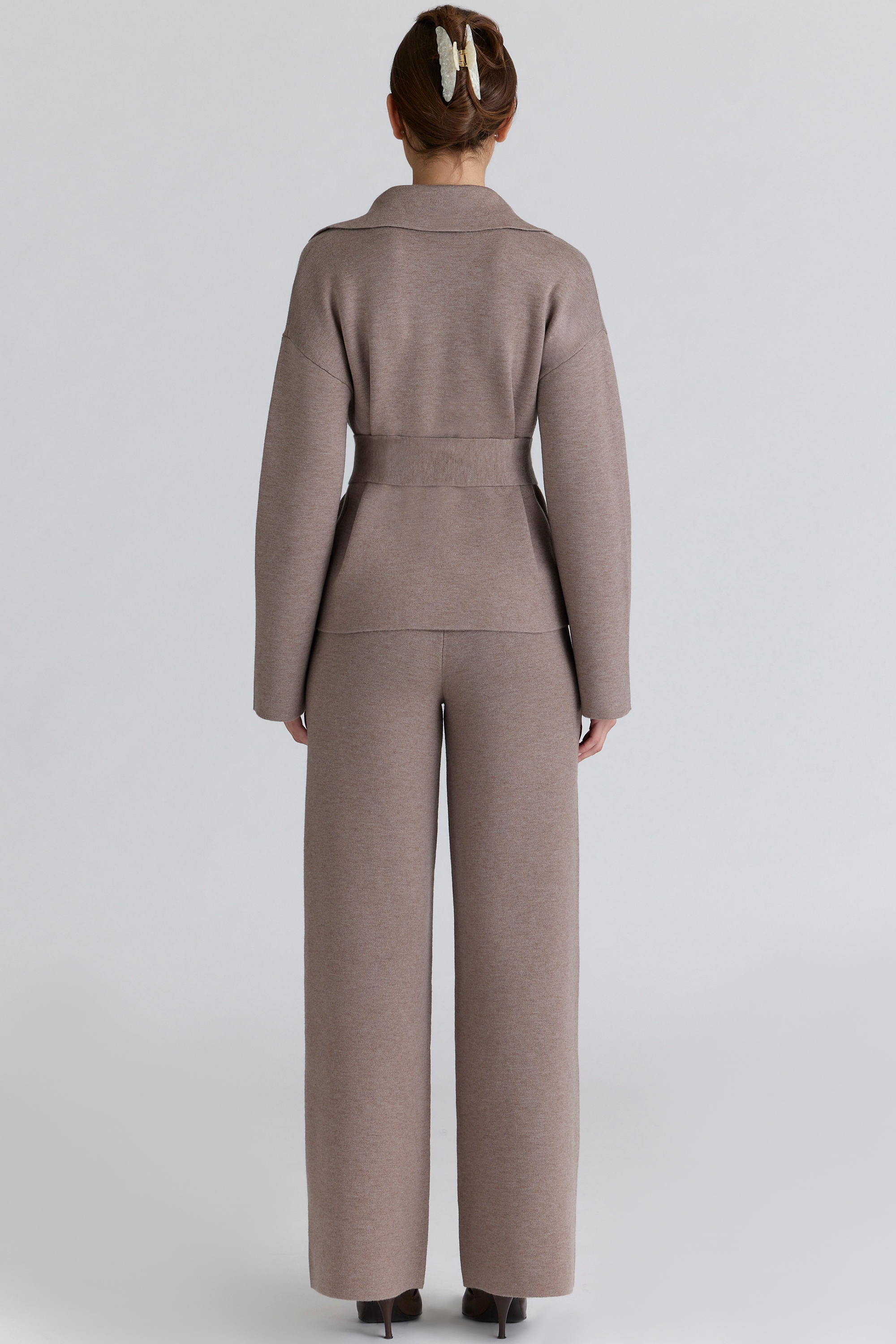 Fallon  Taupe Wool Wrap Contour Jacket — image 7