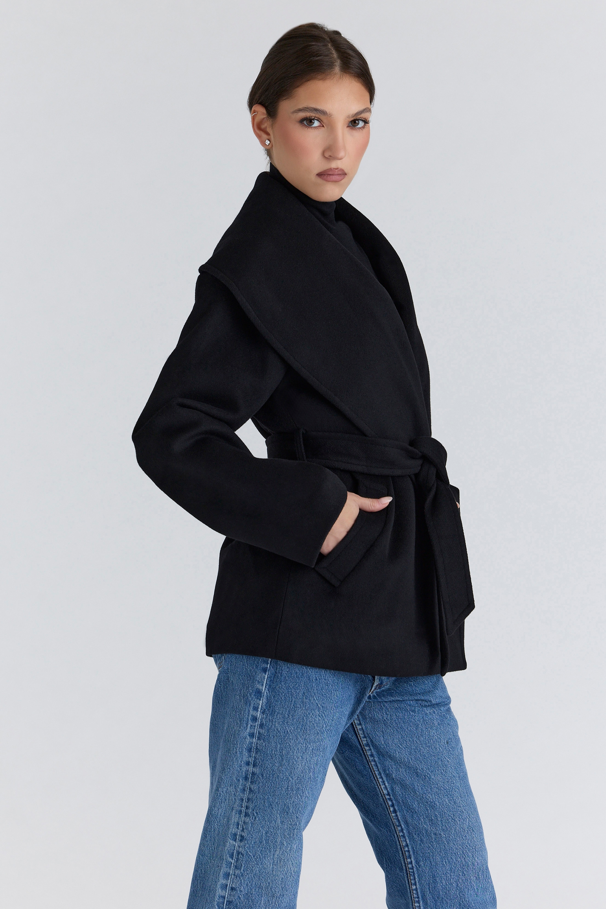 James  Black Wool Shawl Collar Jacket — image 6