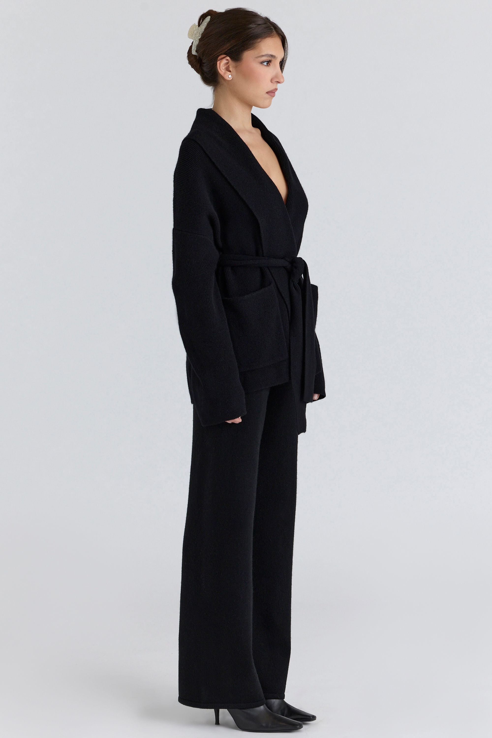 Chelsea  Black Cashmere + Wool Trousers — image 5