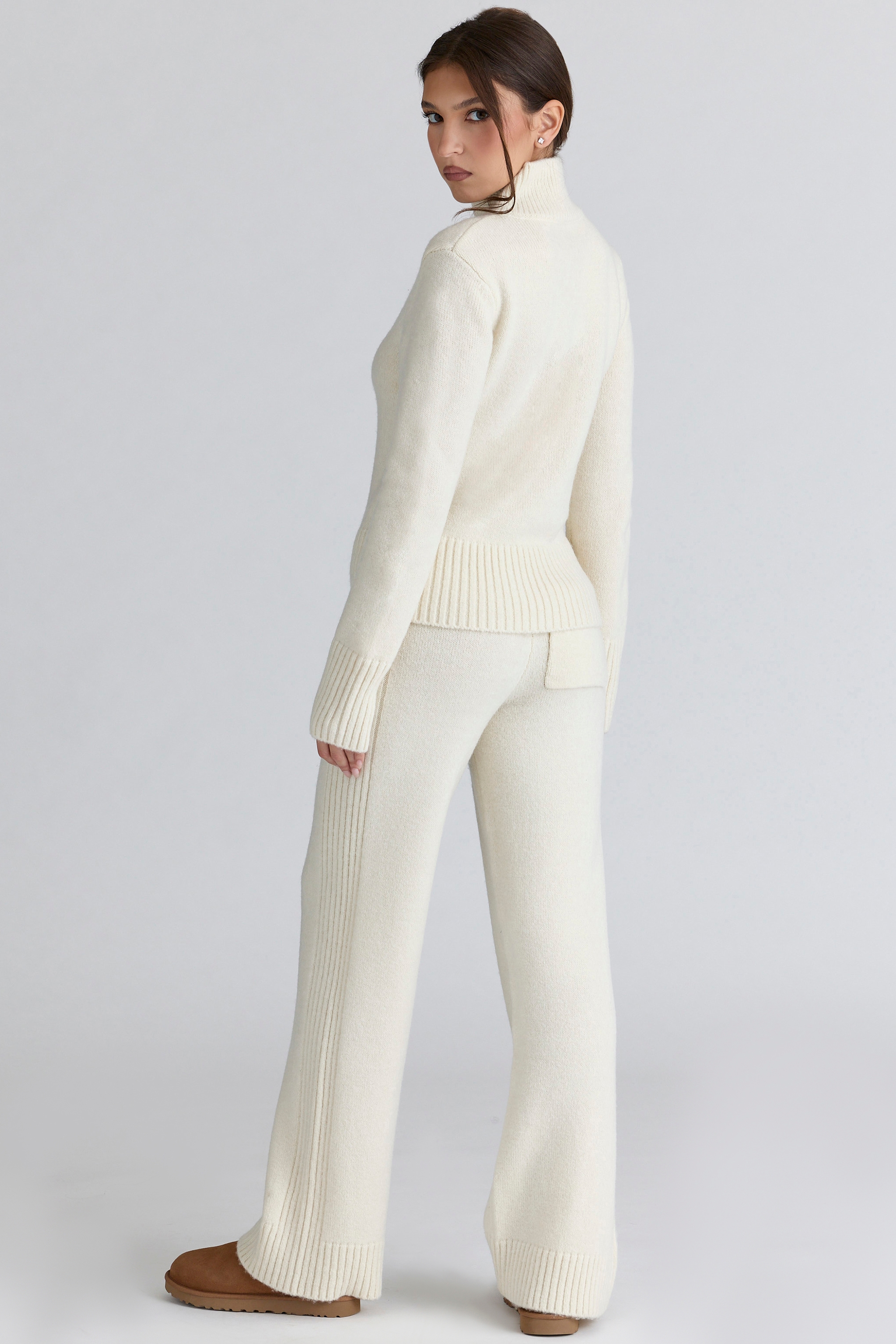 Skye  Ivory Merino Wool Roll Neck Sweater — image 7
