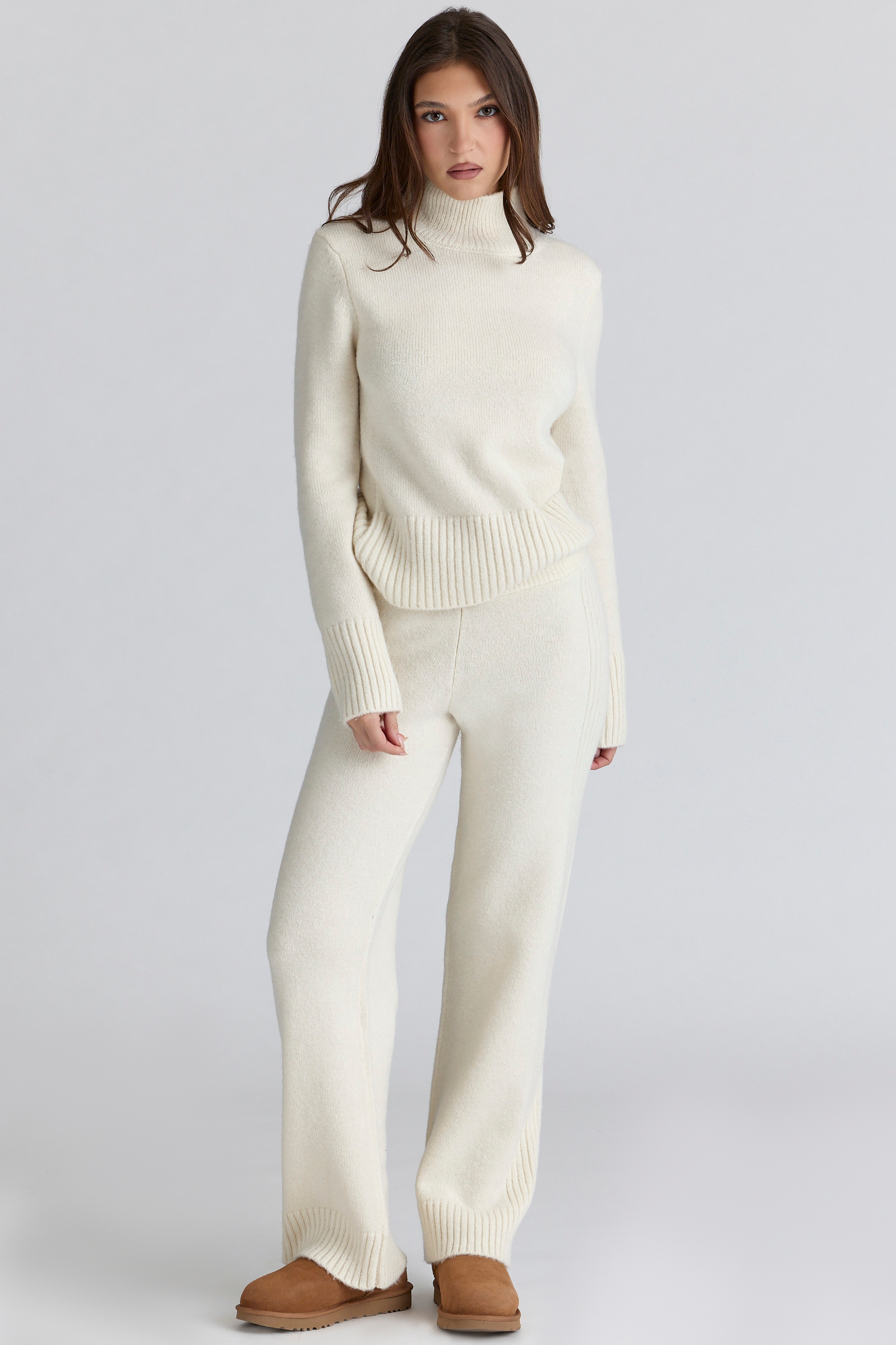 Skye  Ivory Merino Wool Roll Neck Sweater — image 5