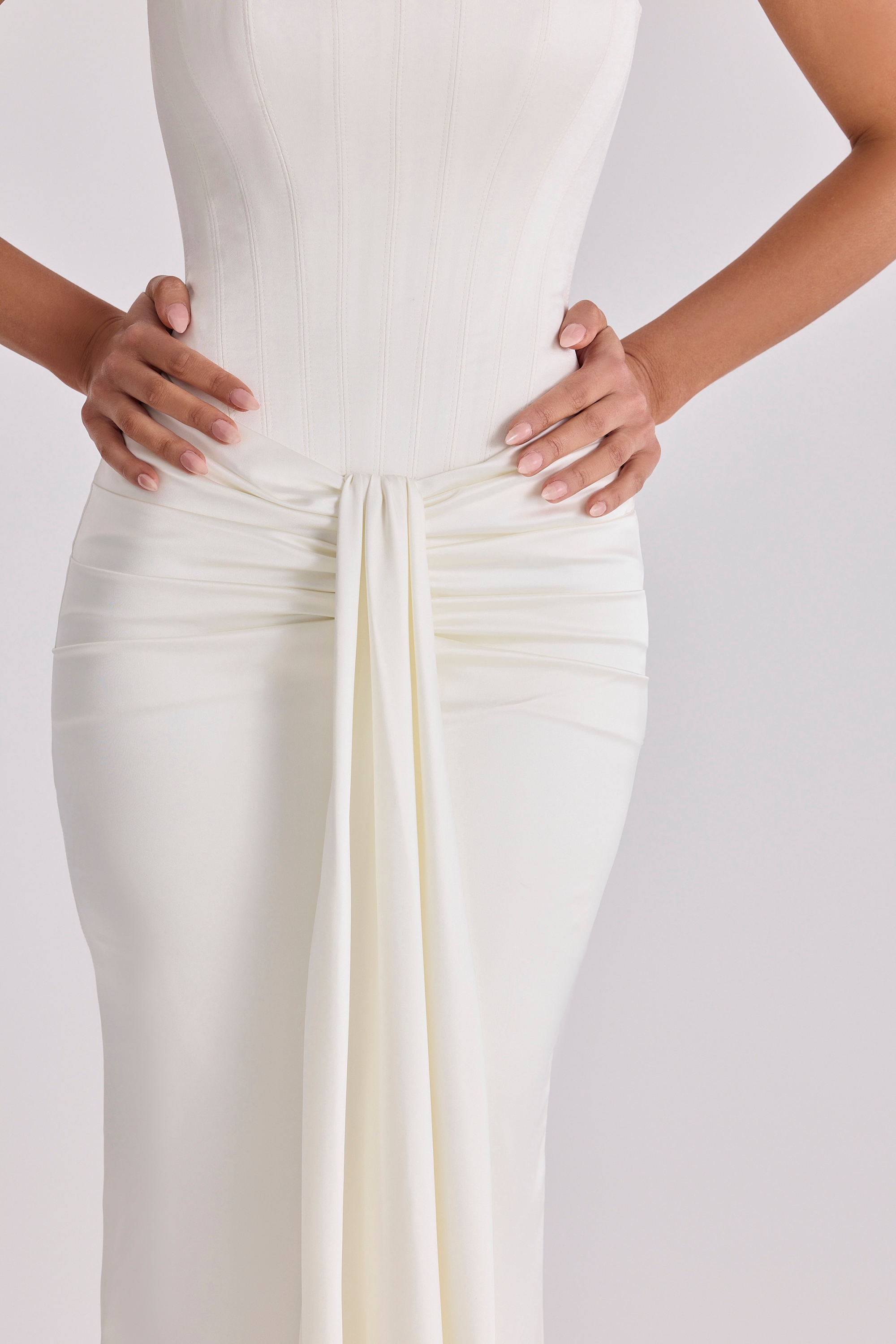 Camellia  Ivory Strapless Satin Bridal Gown — image 7