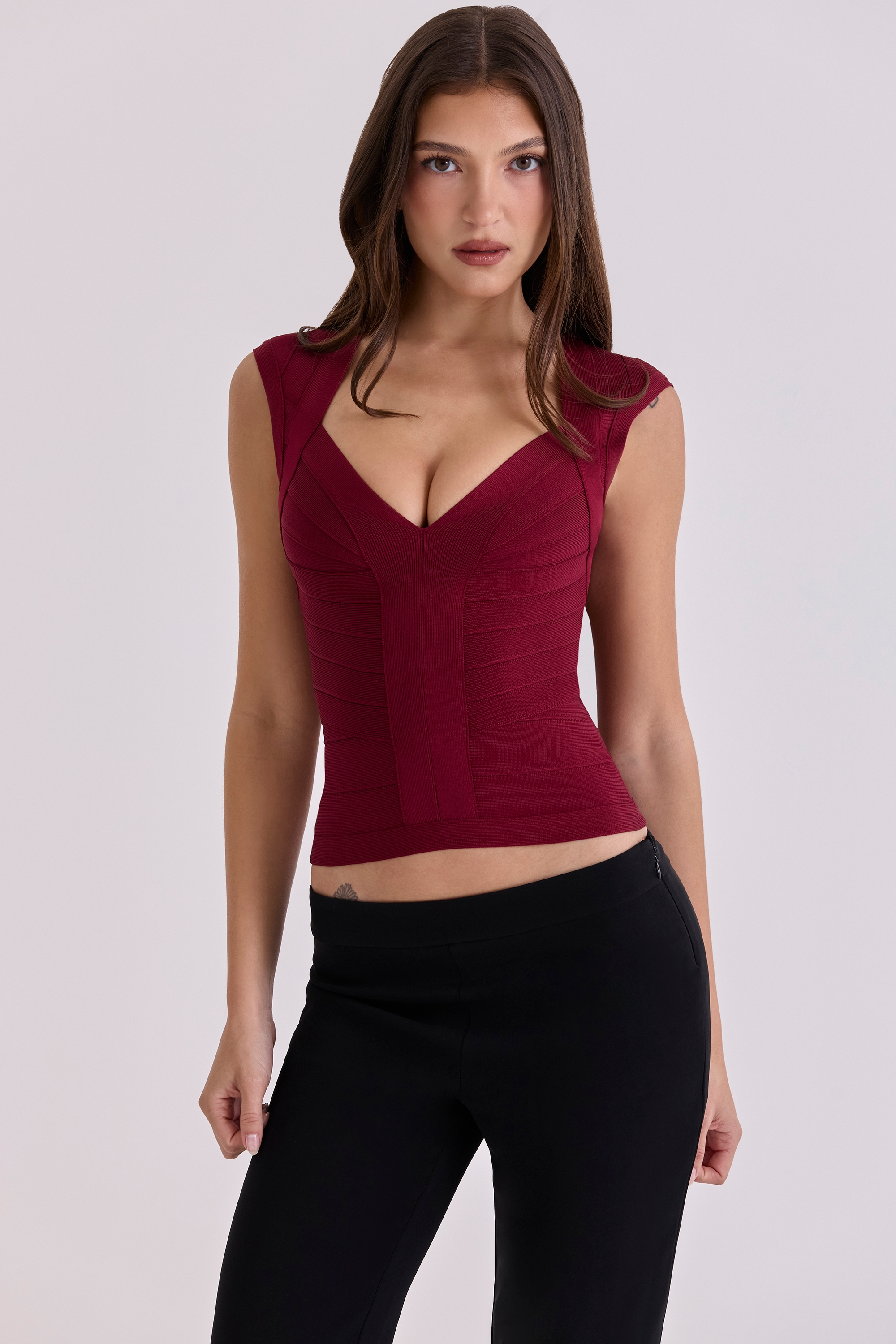 The Icon  Wine Bandage Top — image 5