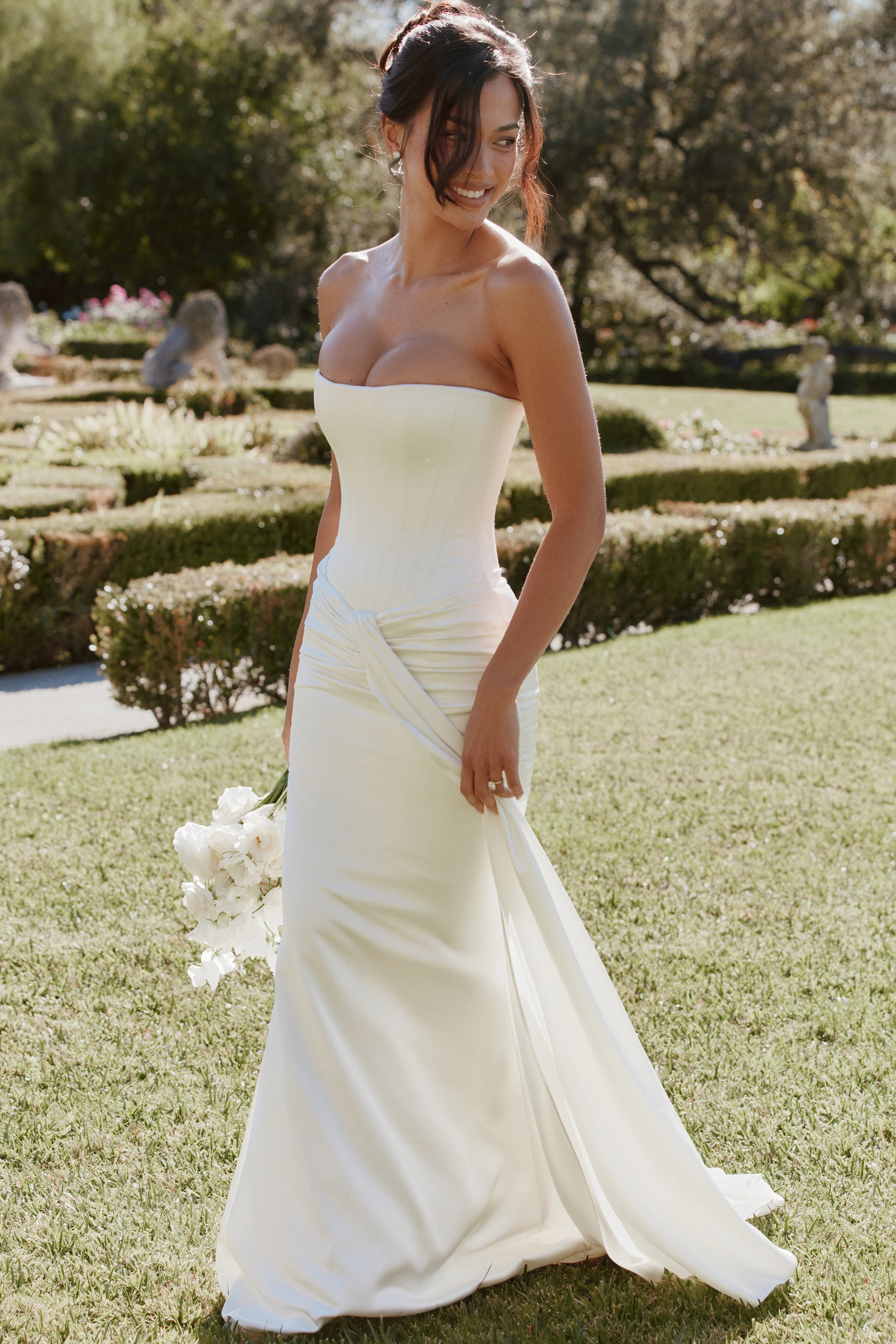 Camellia  Ivory Strapless Satin Bridal Gown — image 4