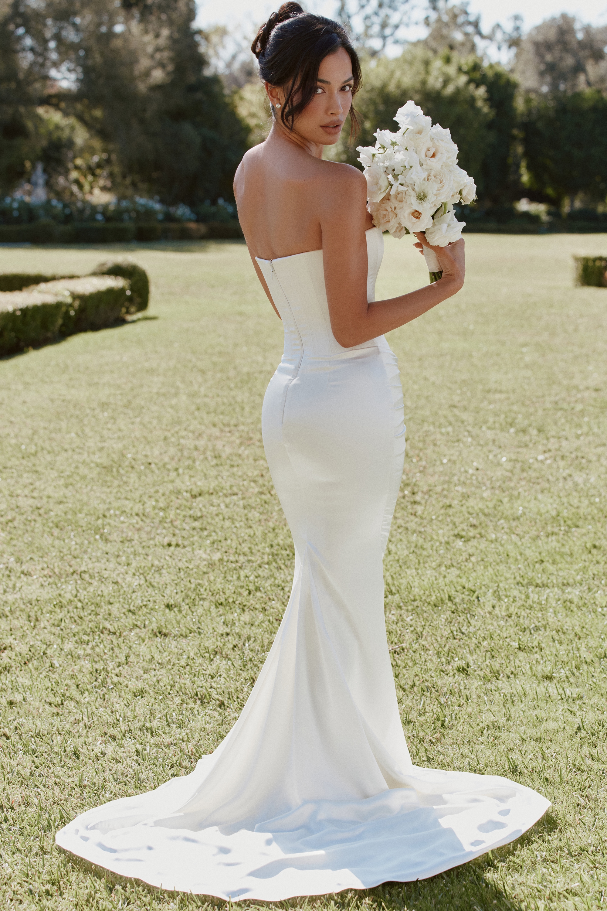 Camellia  Ivory Strapless Satin Bridal Gown — image 2