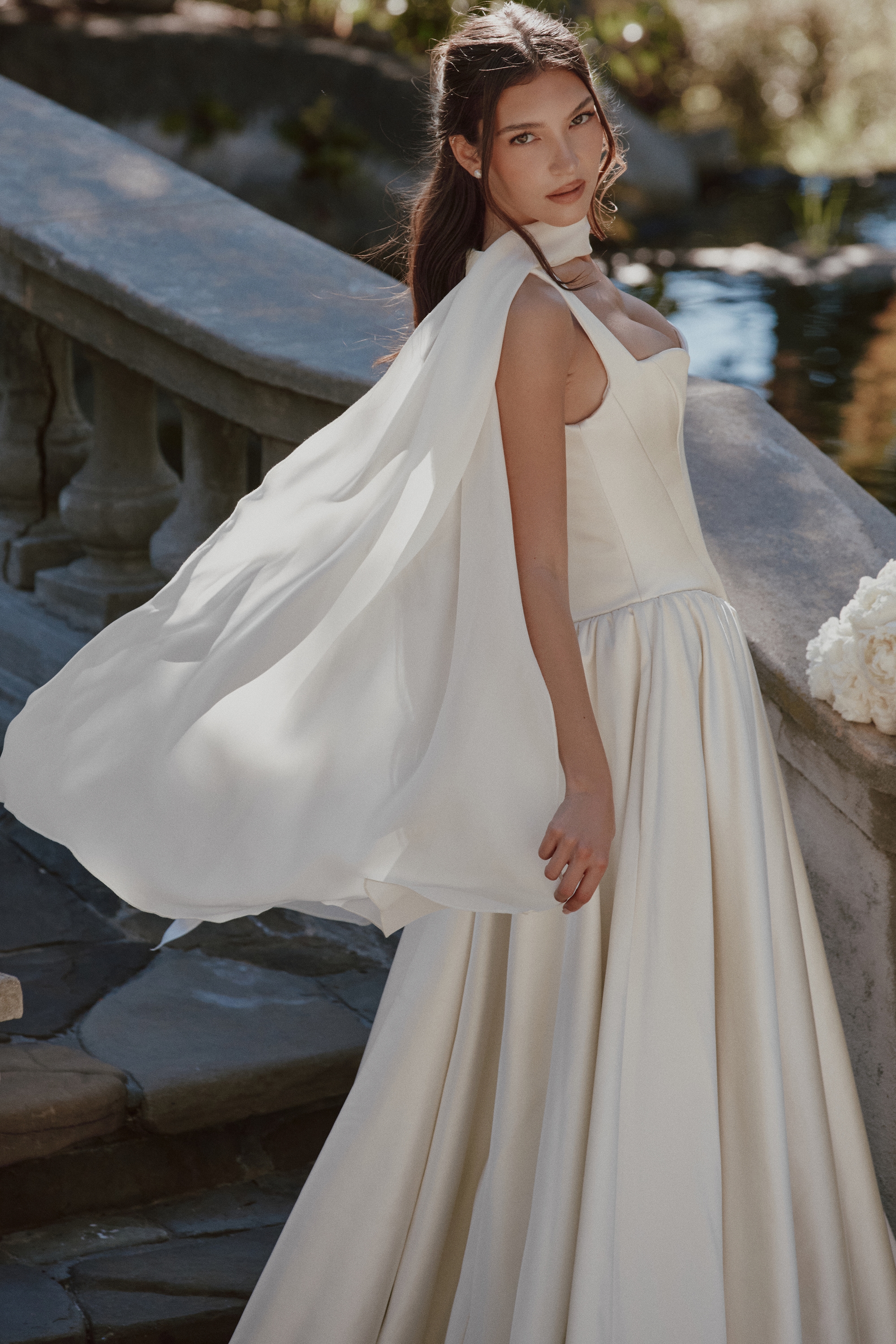 Eloise  Ivory Pure Silk Shawl — image 2