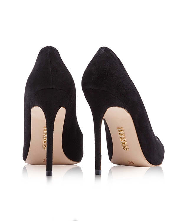 PARIS  5" Black Suede Pointy Toe Heels — image 3