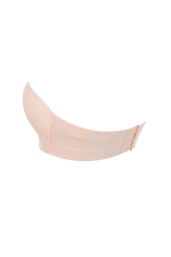 Smooth  Plain Molded Strapless Bra - Beige — image 11