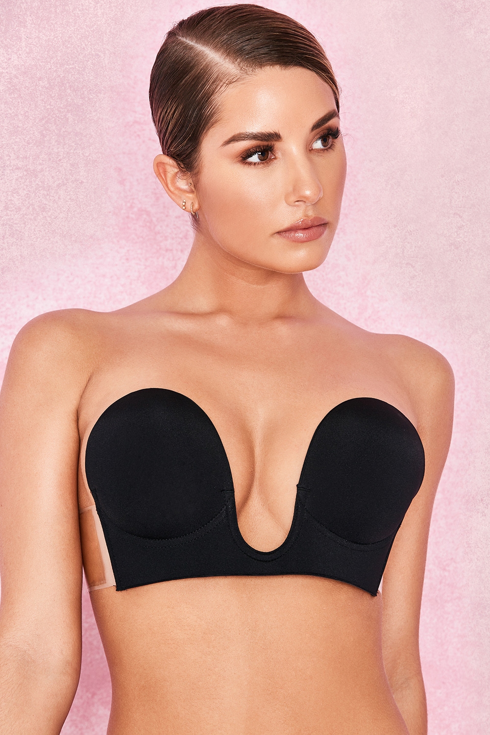 U Plunge Self Adhesive Bra - Black — image 3