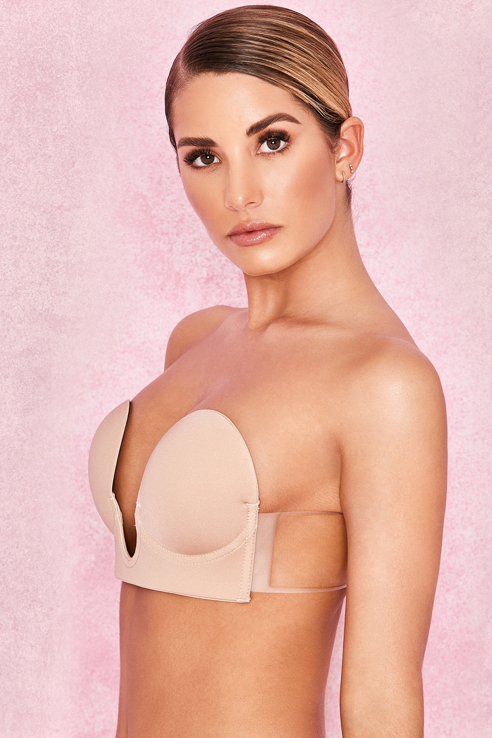U Plunge Self Adhesive Bra - Beige — image 3