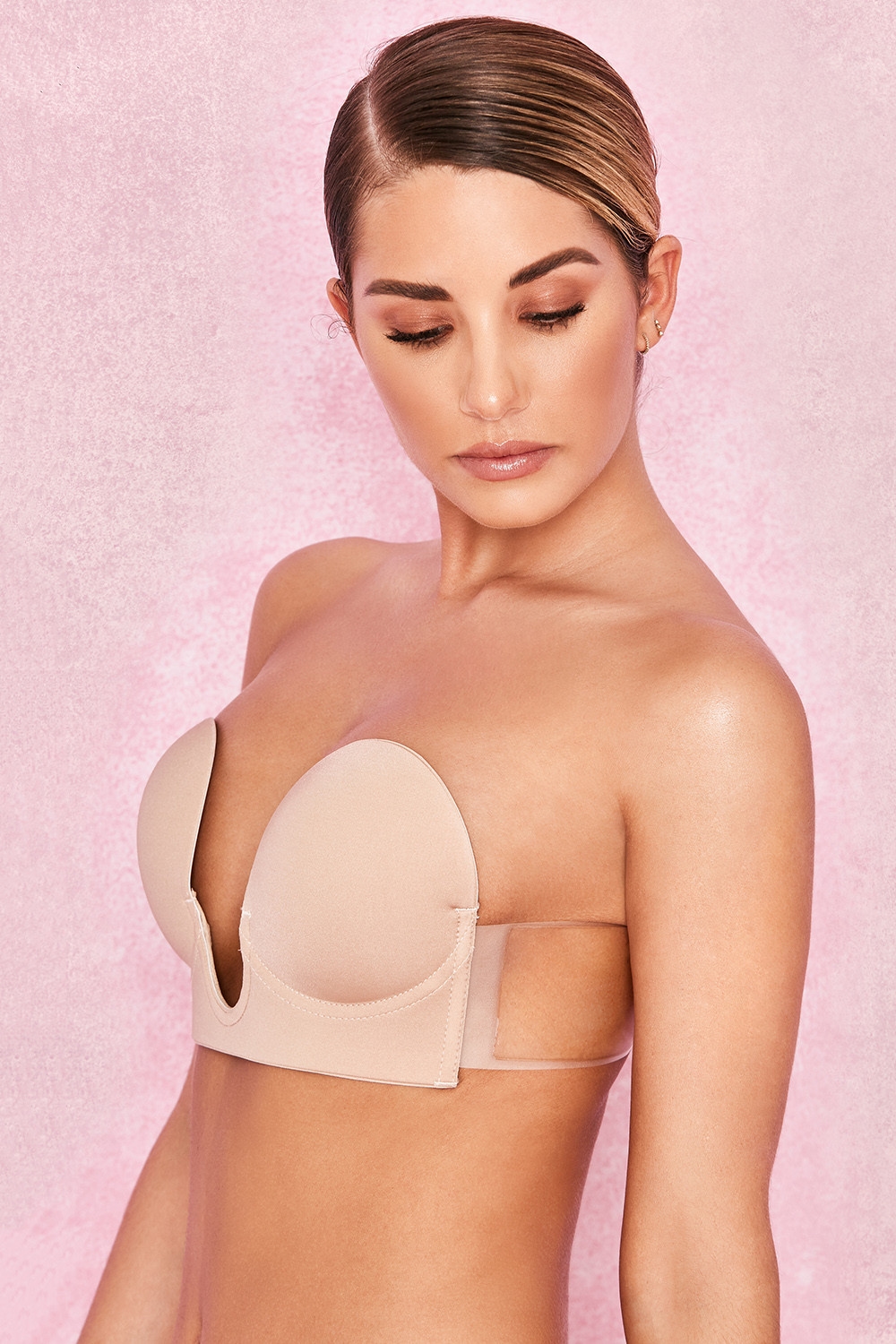 U Plunge Self Adhesive Bra - Beige — image 4