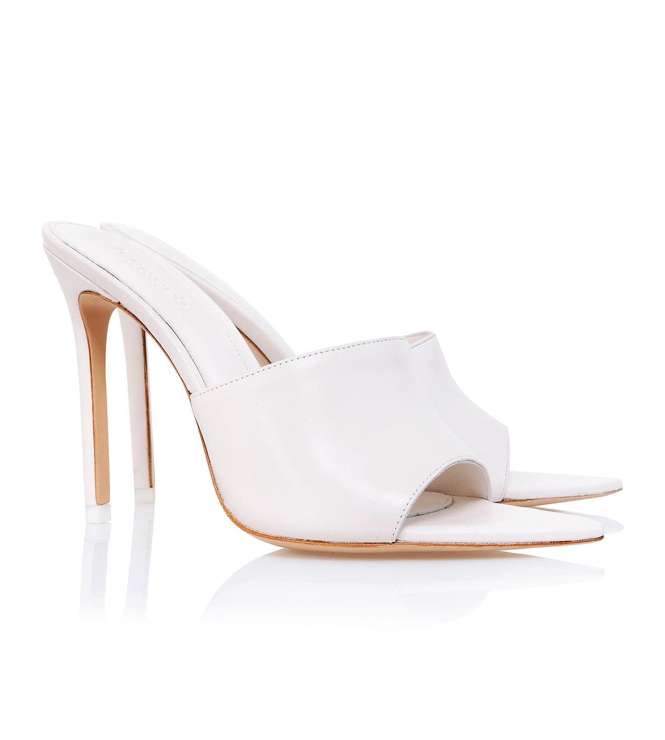 Andromeda  Off White Leather Pointed Mule — image 1