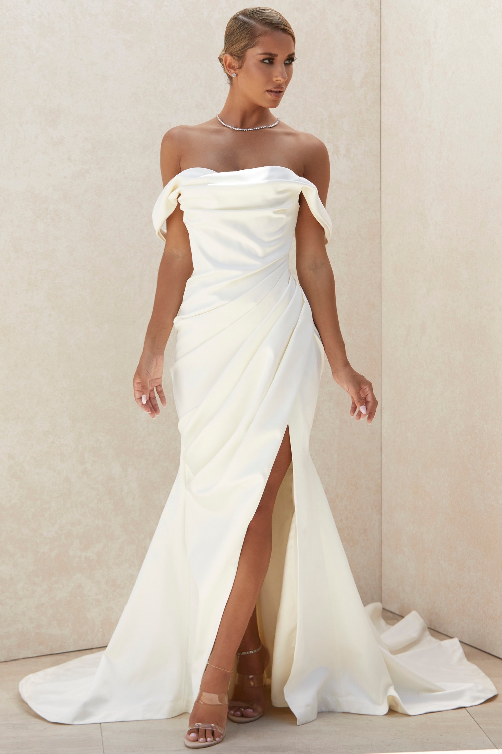 Delphine  Ivory Draped Corset Bridal Gown - Limited Edition — image 12