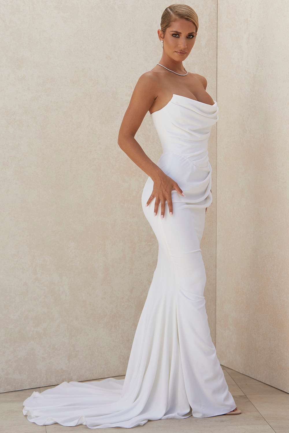 Esmee  Ivory Draped Strapless Bridal Gown - Limited Edition — image 11
