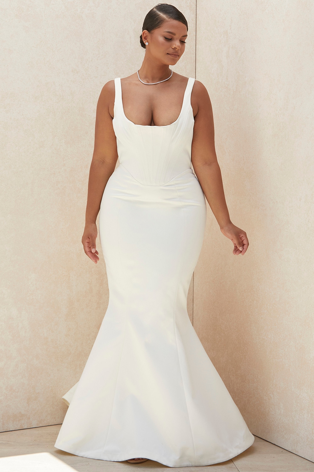 Estelle  Ivory Satin Mermaid Bridal Gown - Limited Edition — image 10