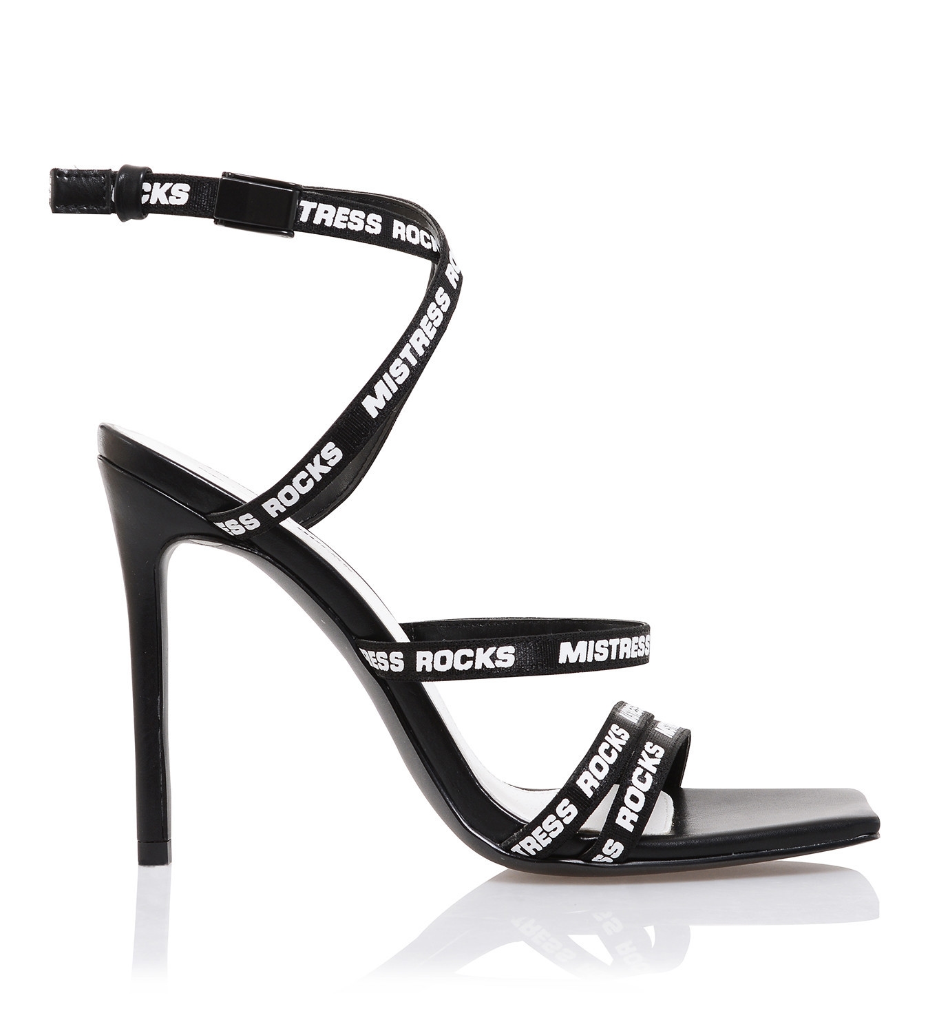 Runner Mistress Rocks  Black Logo Strap Sandal - SALE — image 4