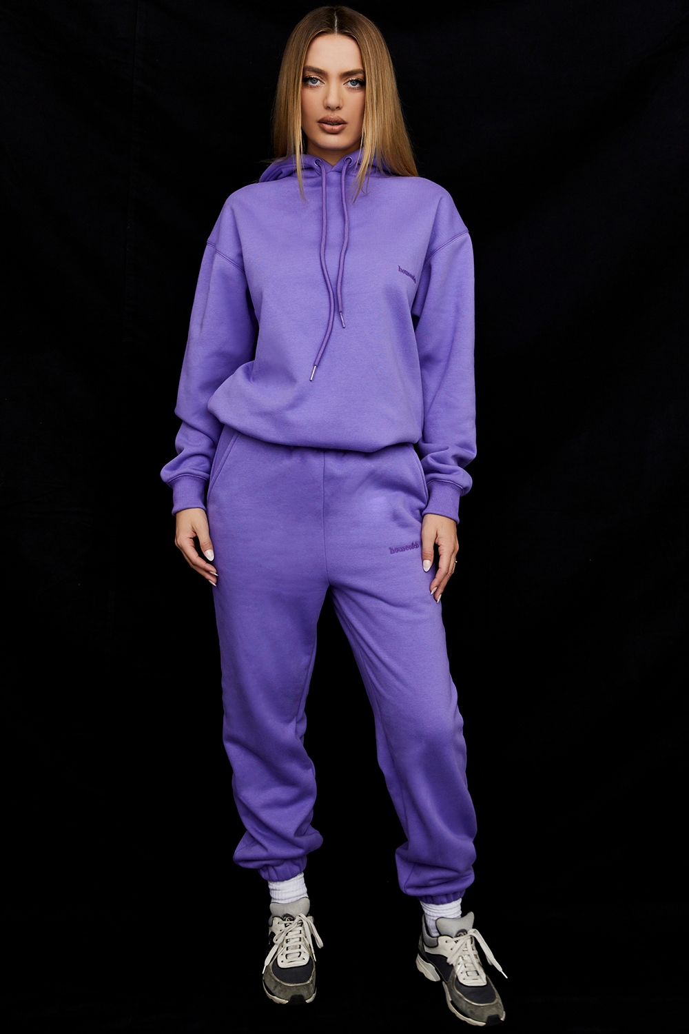 Halo  Purple Cotton Fleece-Back Oversized Hoodie — image 3