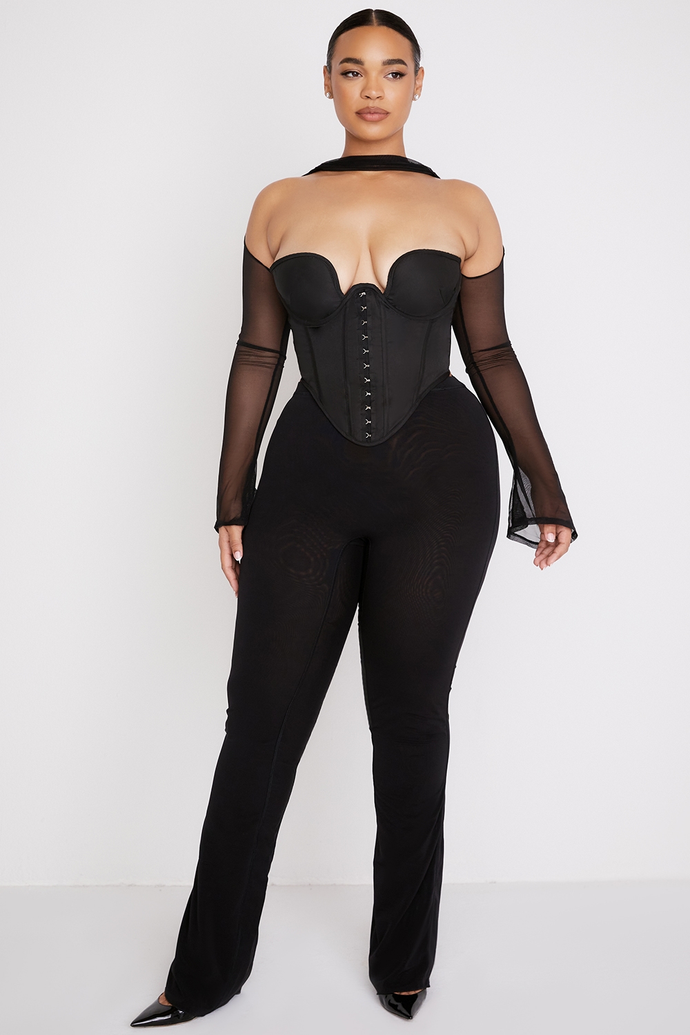 Erin  Black Mesh Trousers — image 5